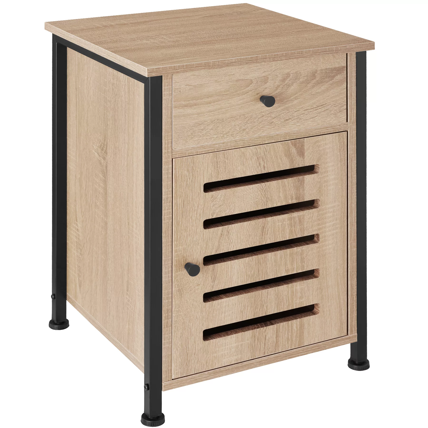Nachttisch Waterford 40x42x60,5cm - Industrial Holz hell, Eiche Sonoma günstig online kaufen