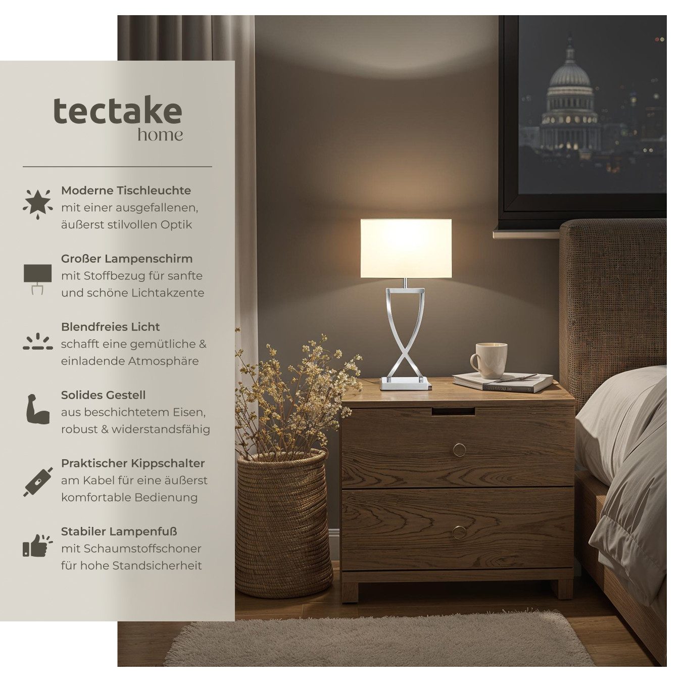 tectake Schreibtischlampe Tischleuchte, nicht relevant, Charmante günstig online kaufen