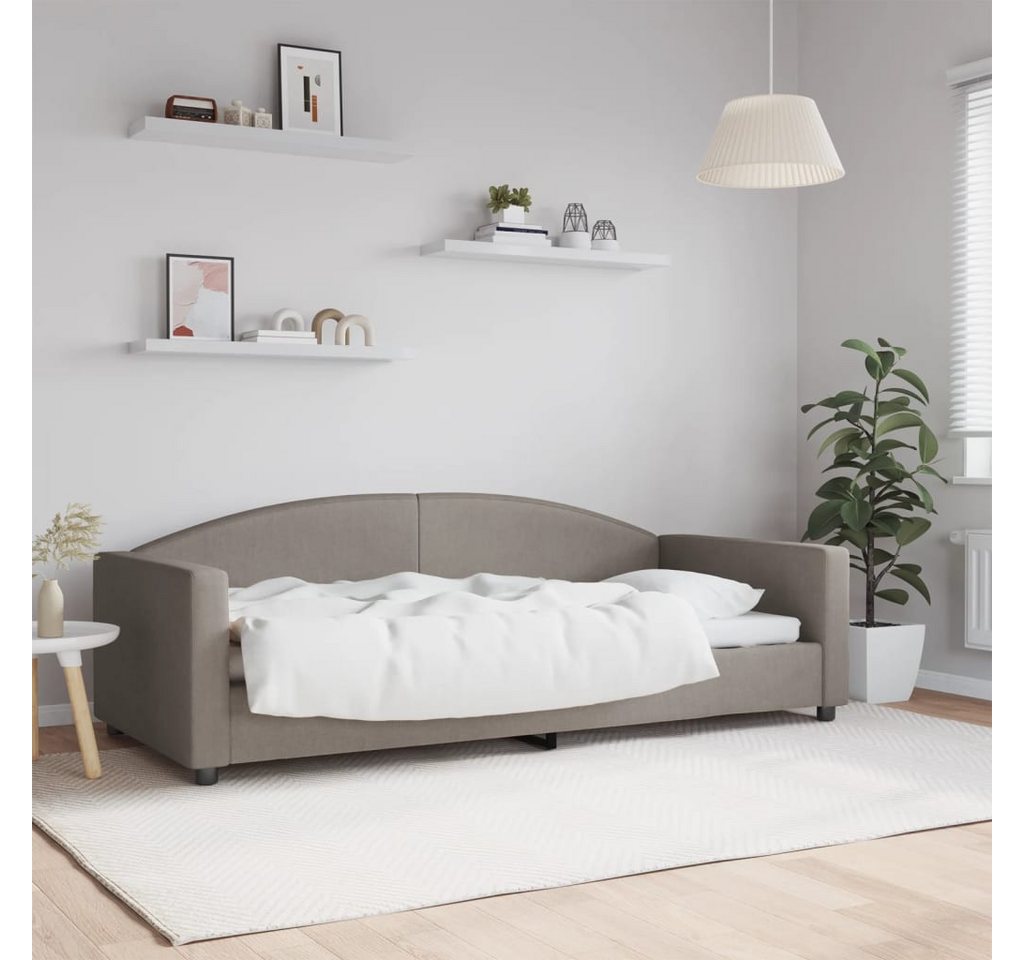 vidaXL Gästebett Tagesbett Taupe 90x200 cm Stoff Gästebett Gästecouch Gäste günstig online kaufen