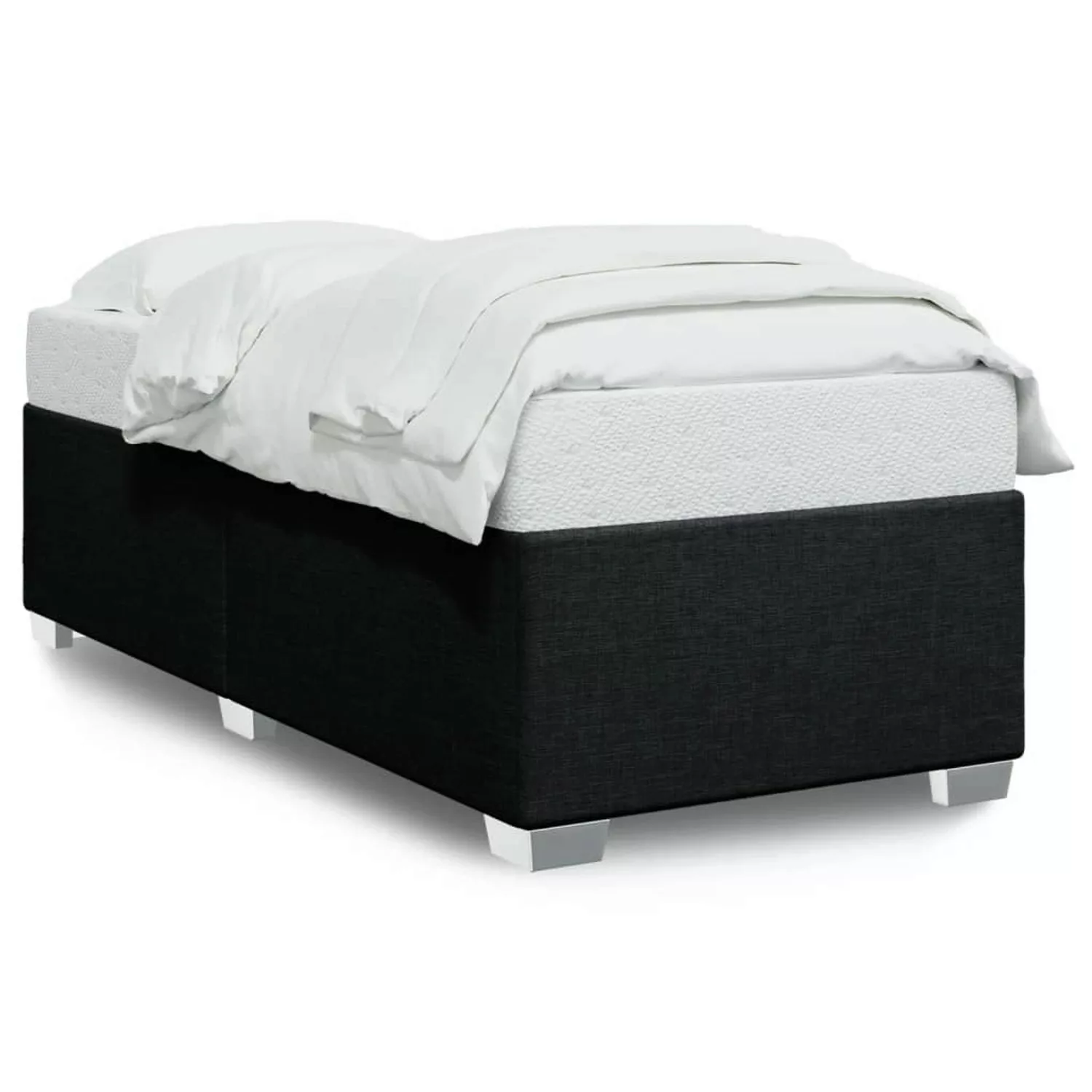 vidaXL Bett Bettgestell ohne Matratze Schwarz 80x200 cm Stoff günstig online kaufen