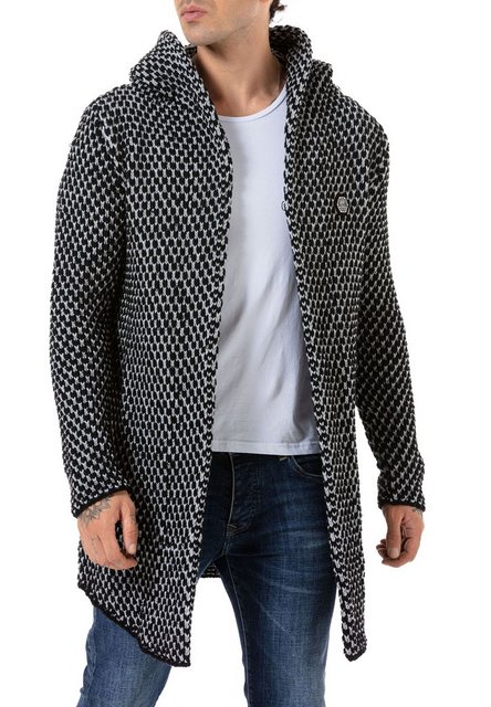 RedBridge Cardigan mit Kapuze und kontrastierendem Muster günstig online kaufen