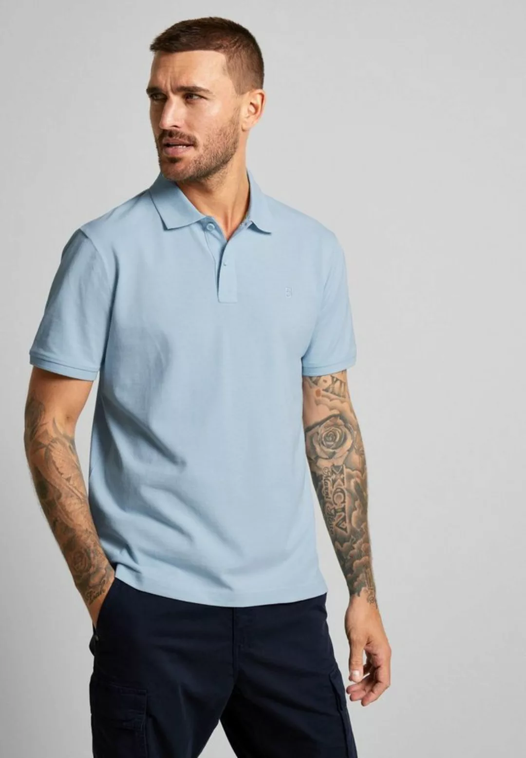 STREET ONE MEN Poloshirt in Unifarbe günstig online kaufen