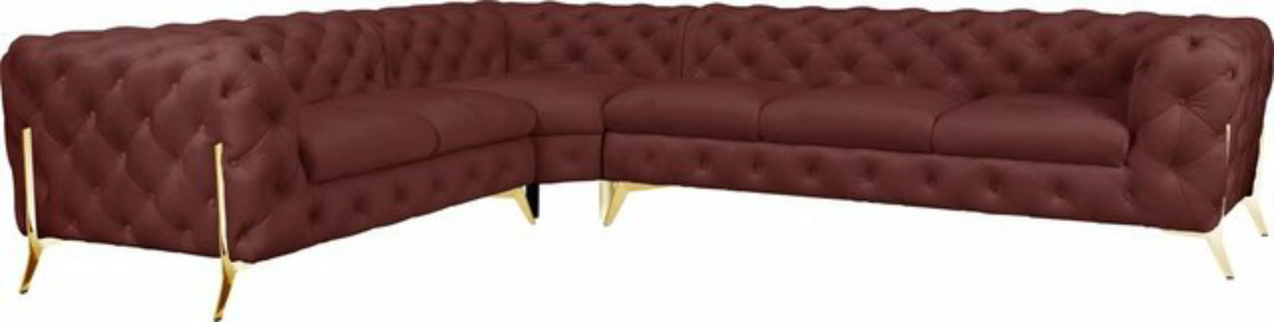 Leonique Chesterfield-Sofa Amaury L-Form, großes Ecksofa, Chesterfield-Opti günstig online kaufen