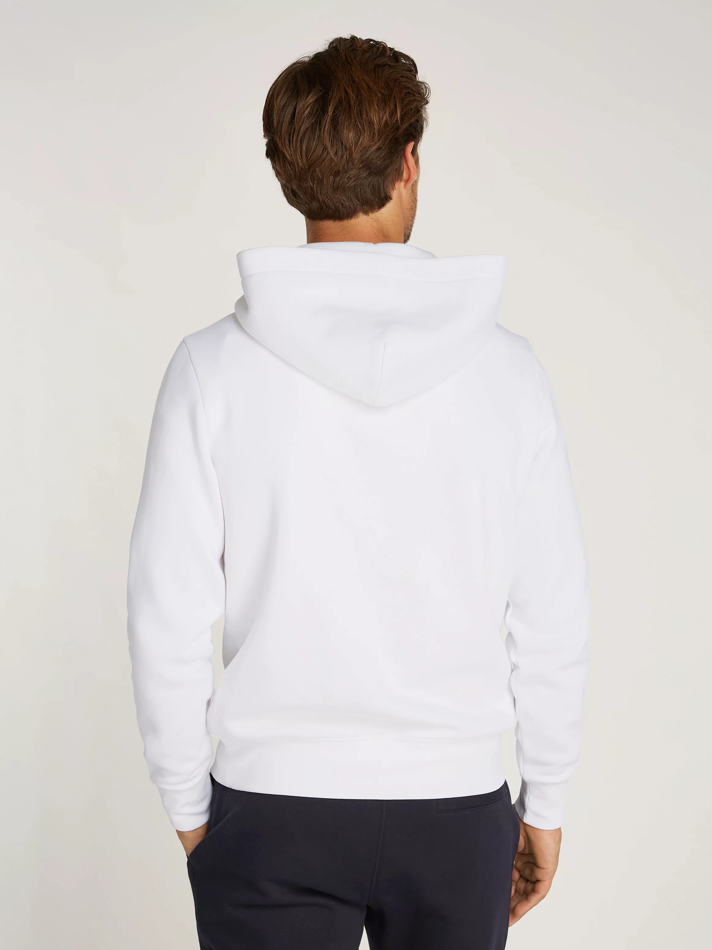 Tommy Hilfiger Kapuzensweatshirt ROUNDALL HOODY kontrastfarbener Markenprin günstig online kaufen