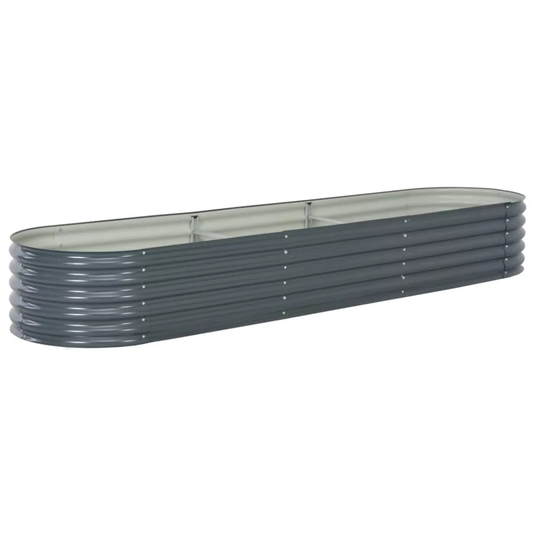 Garten-hochbeet 320x80x44 Cm Verzinkter Stahl Grau günstig online kaufen
