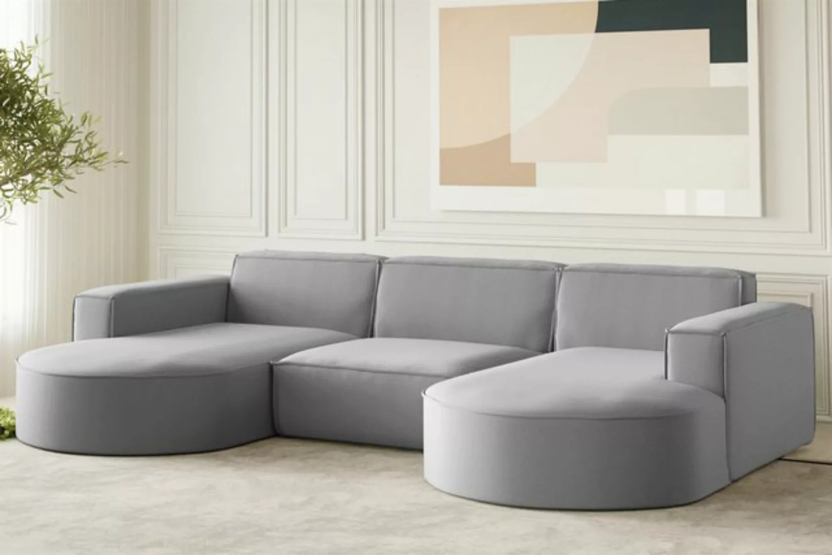 Fun Möbel Wohnlandschaft Wohnlandschaft U-Form Sofa PALMA in Stoff Opera Ve günstig online kaufen