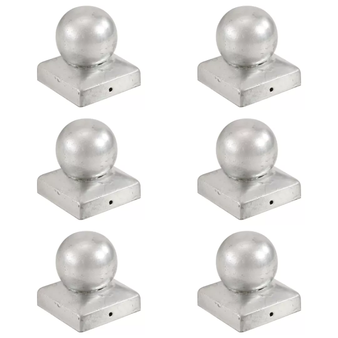 Pfostenkappen 6 Stk. Kugelform Verzinktes Metall 71 X 71 Mm günstig online kaufen