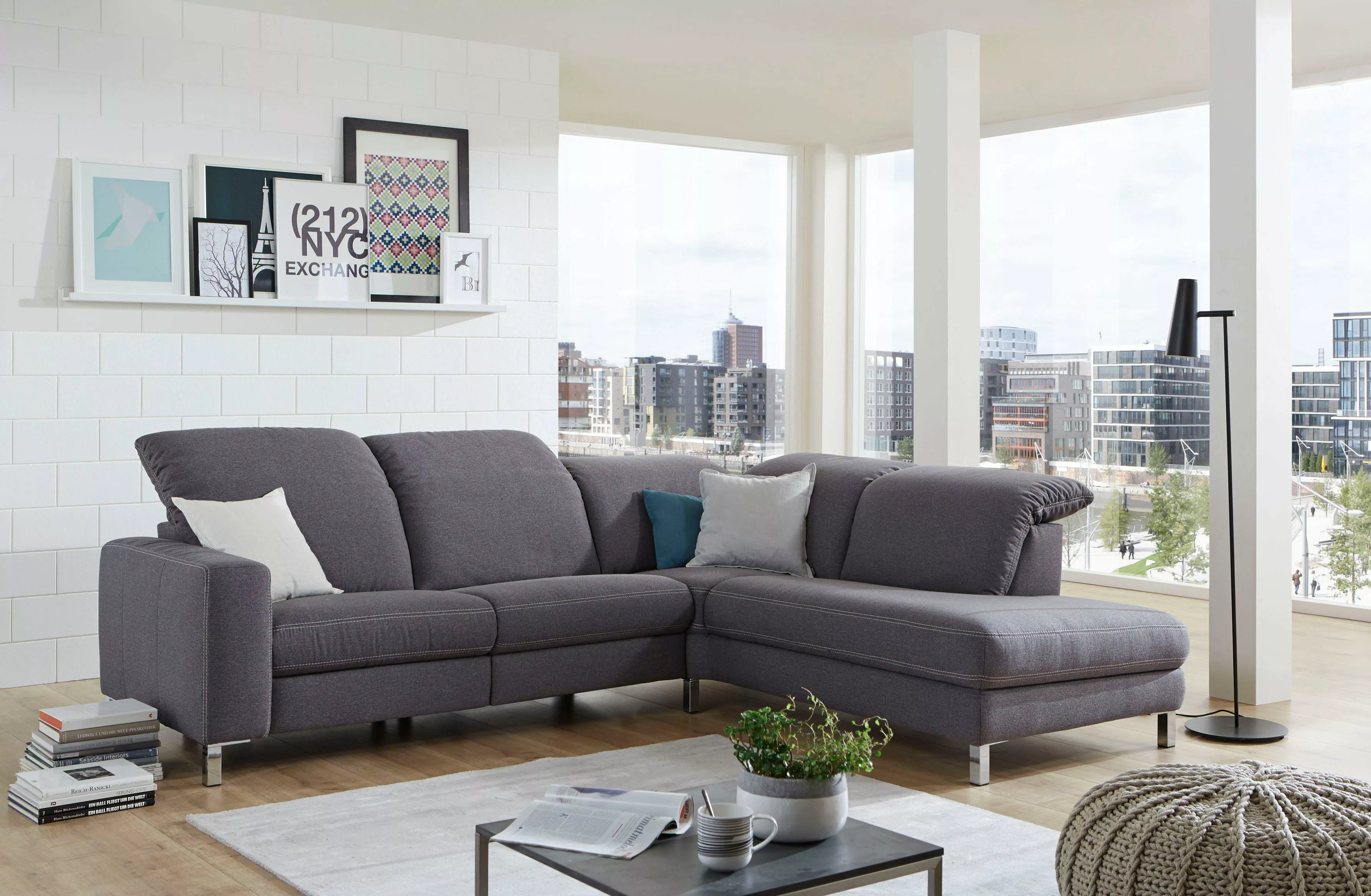3C Candy Ecksofa »Homely bequem und komfortabel, mit verstellbaren Kopfteil günstig online kaufen