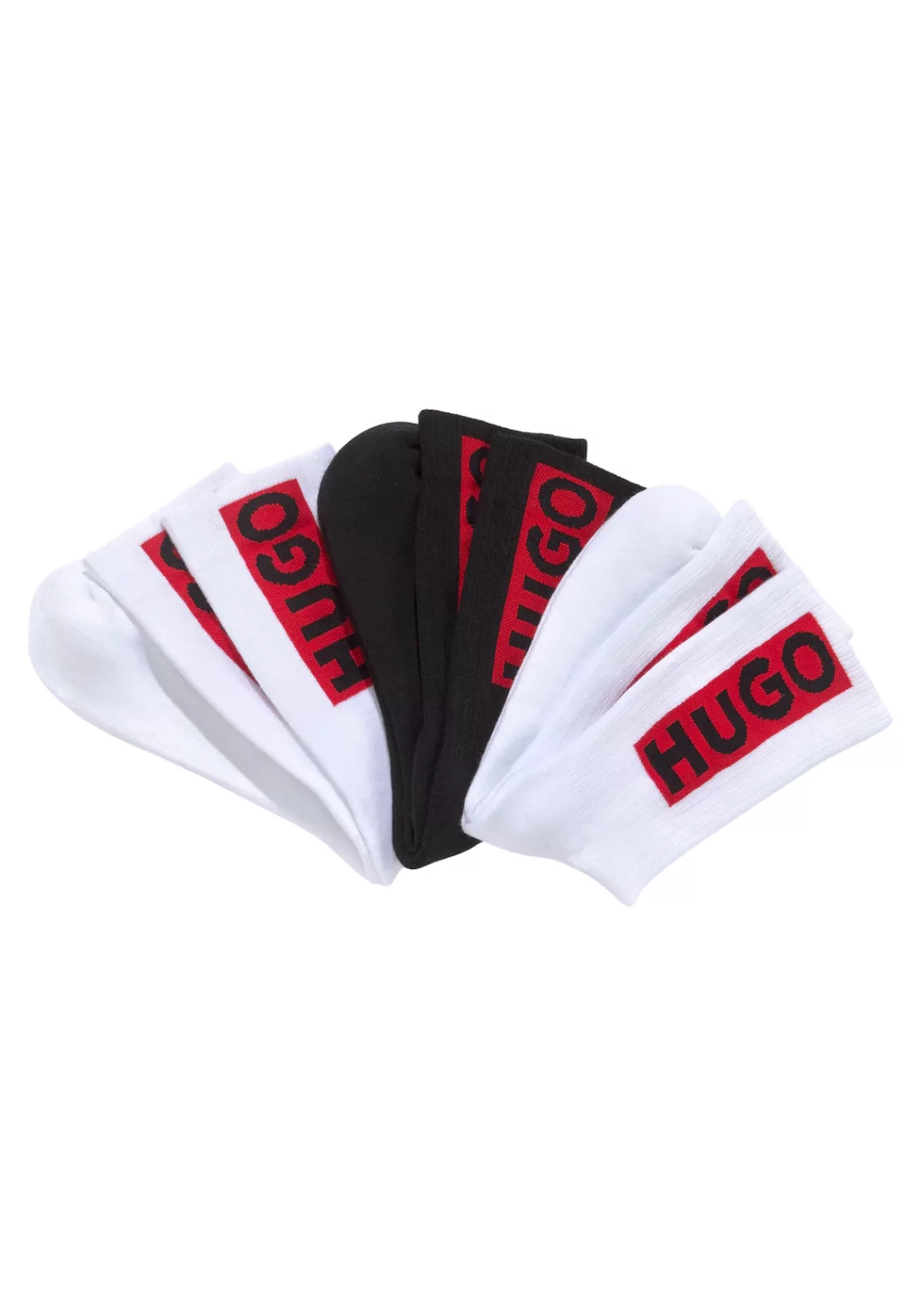 HUGO Socken, (Packung, 3 Paar, 3er-Pack), mit Logodruck günstig online kaufen