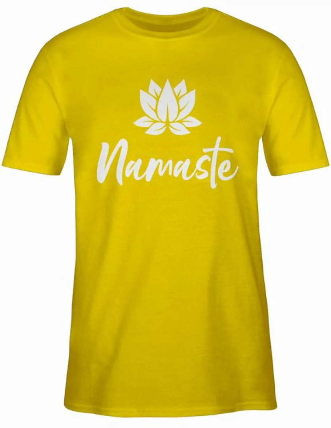 Shirtracer T-Shirt Namaste mit Lotusblüte weiß Yoga und Wellness Geschenk günstig online kaufen