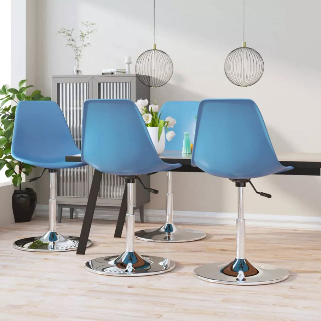Vidaxl Esszimmerstühle 4 Stk. Drehbar Blau Pp günstig online kaufen