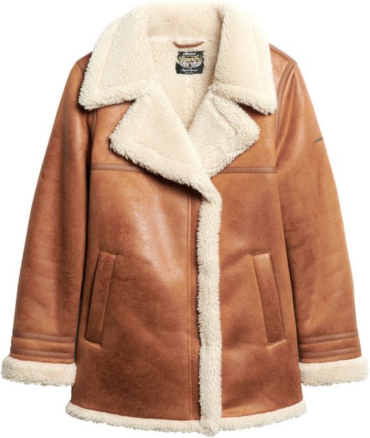 Superdry Lederimitatjacke FAUX SHEARLING MID JACKET günstig online kaufen