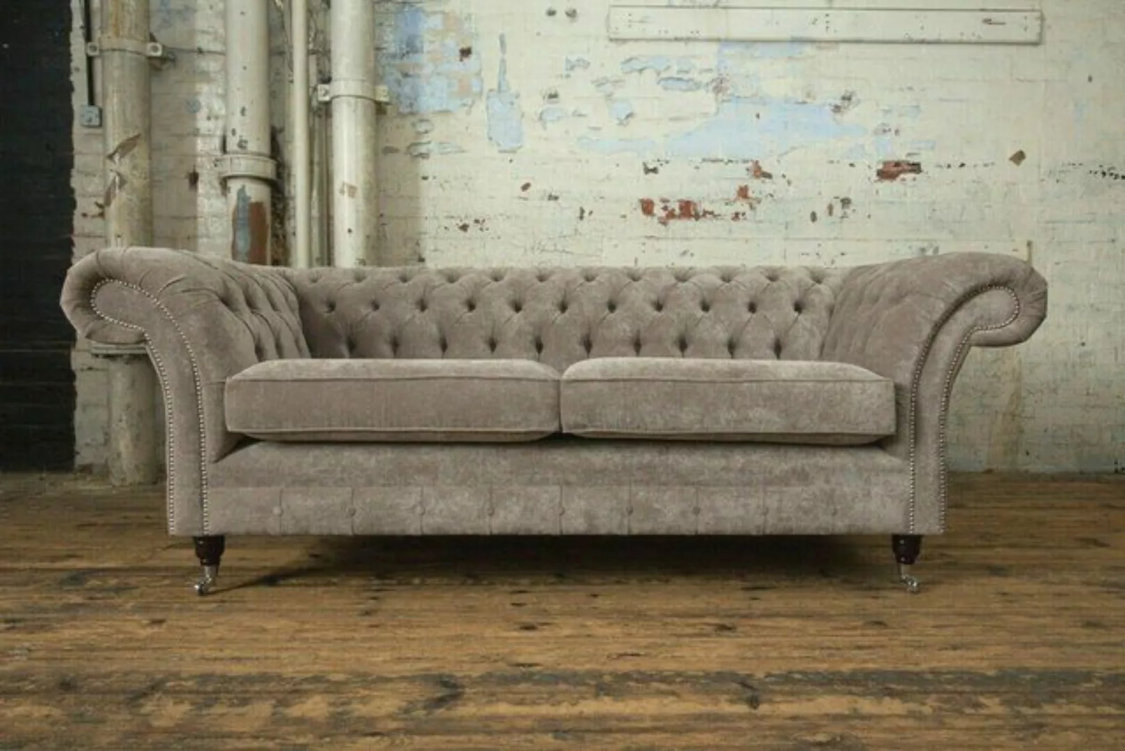 Xlmoebel Chesterfield-Sofa Neues Chesterfield-Sofa mit Polsterung aus Webst günstig online kaufen