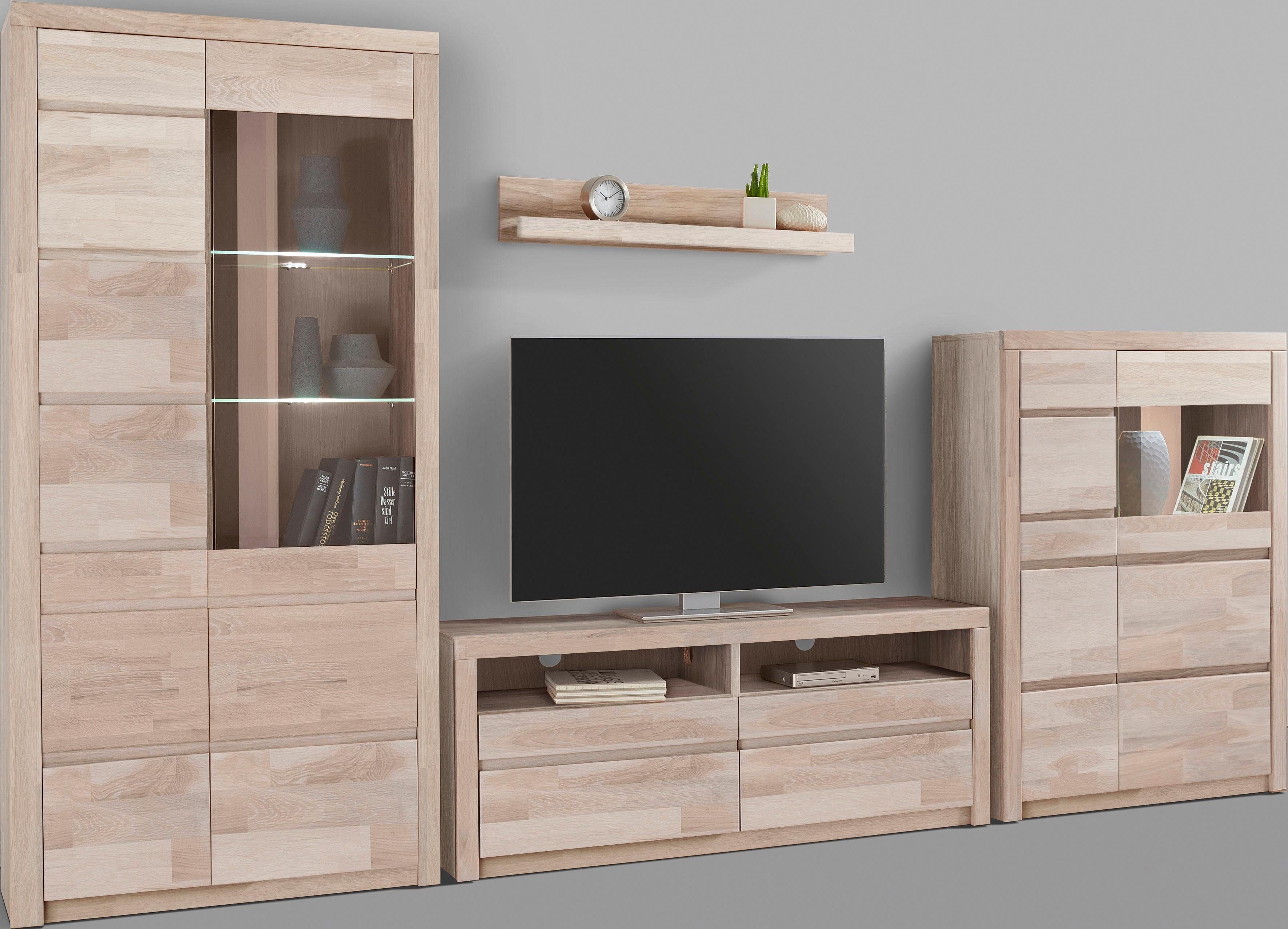 Home affaire Wohnwand "Silkeborg", (Set, 4 St.), teilmassives Holz günstig online kaufen