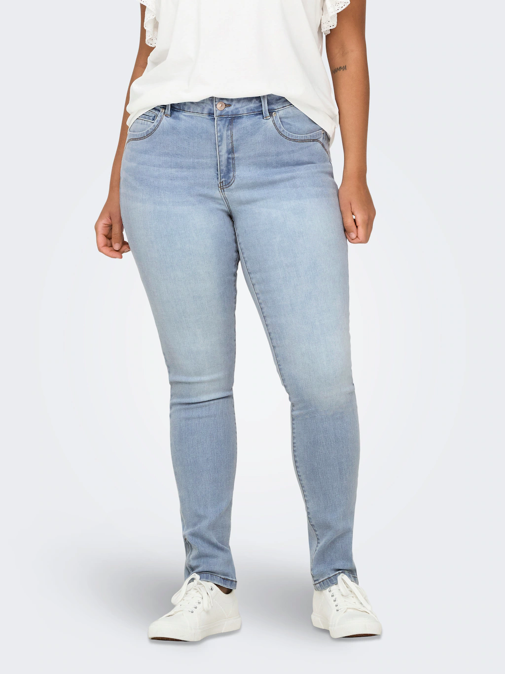 ONLY CARMAKOMA Skinny-fit-Jeans "CARKARLA REG SKINNY ANK DNM BJ639 NOOS" günstig online kaufen