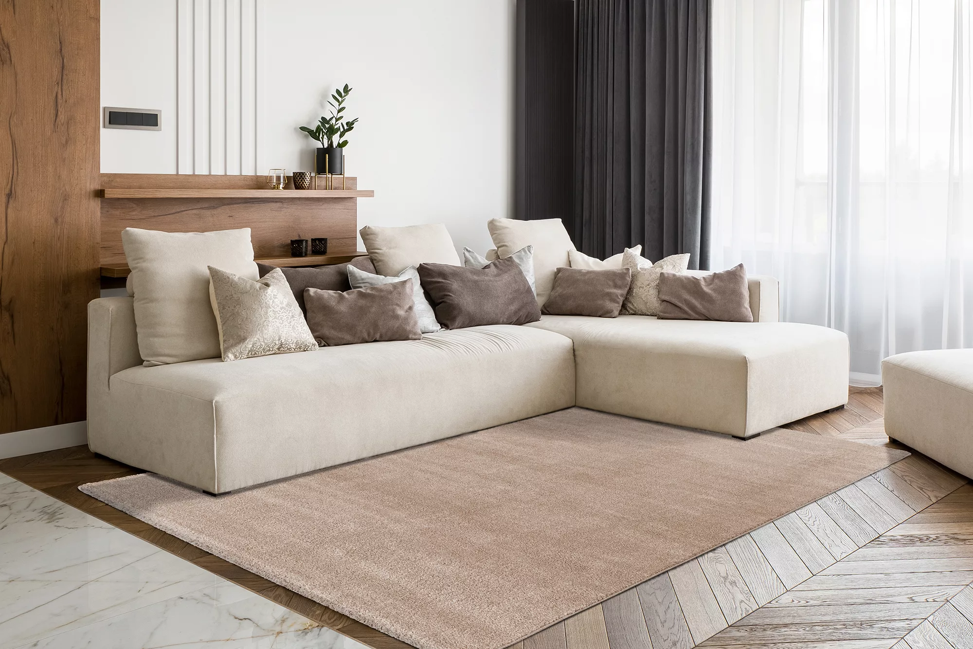 Arte Espina Uni-teppich Nila 100 Taupe 160cm X 230cm günstig online kaufen