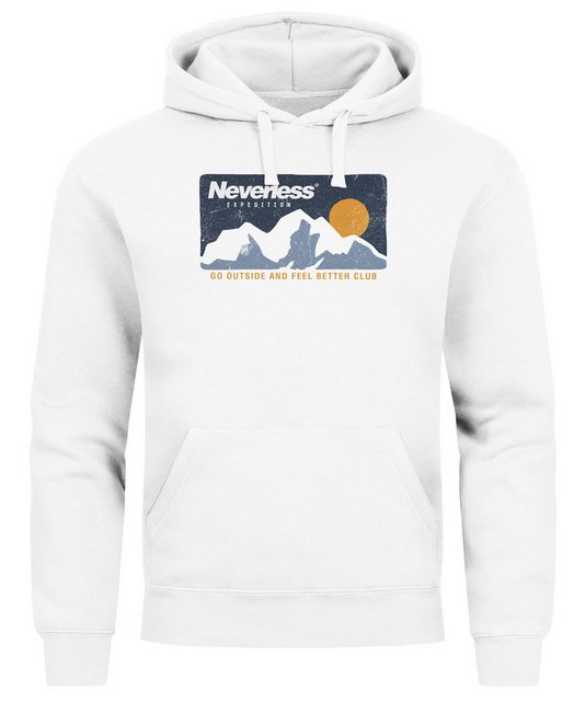 Neverless Hoodie Hoodie Herren Print Wandern Berg-Grafik Vintage Retro Styl günstig online kaufen