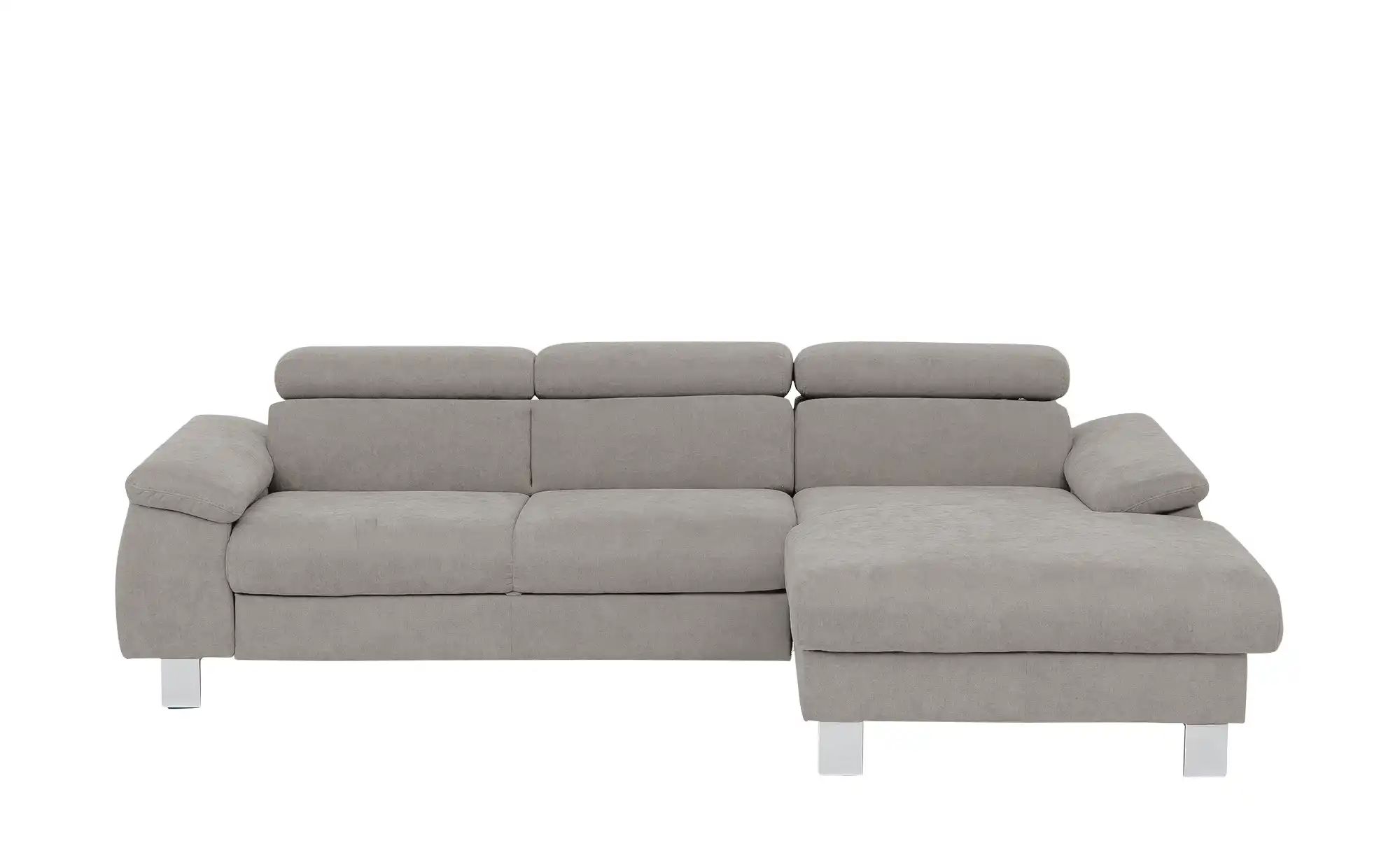 uno Ecksofa aus Velours Micky ¦ grau ¦ Maße (cm): B: 244 H: 72 T: 166 Polst günstig online kaufen