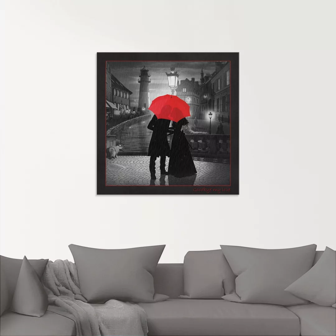 Artland Glasbild "Abschied am Hafen", Paar, (1 St.) günstig online kaufen