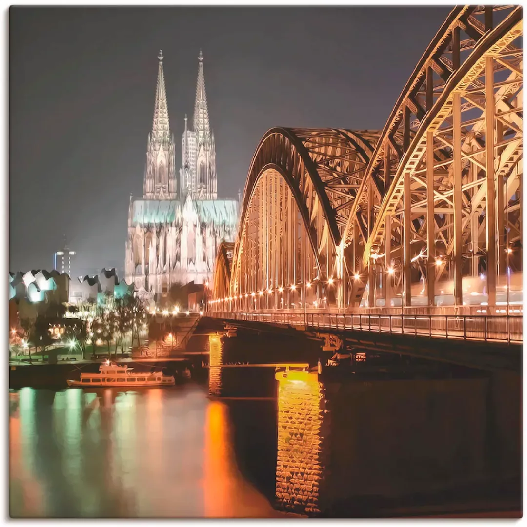 Artland Leinwandbild »Köln Skyline Collage V«, Brücken, (1 St.), auf Keilra günstig online kaufen