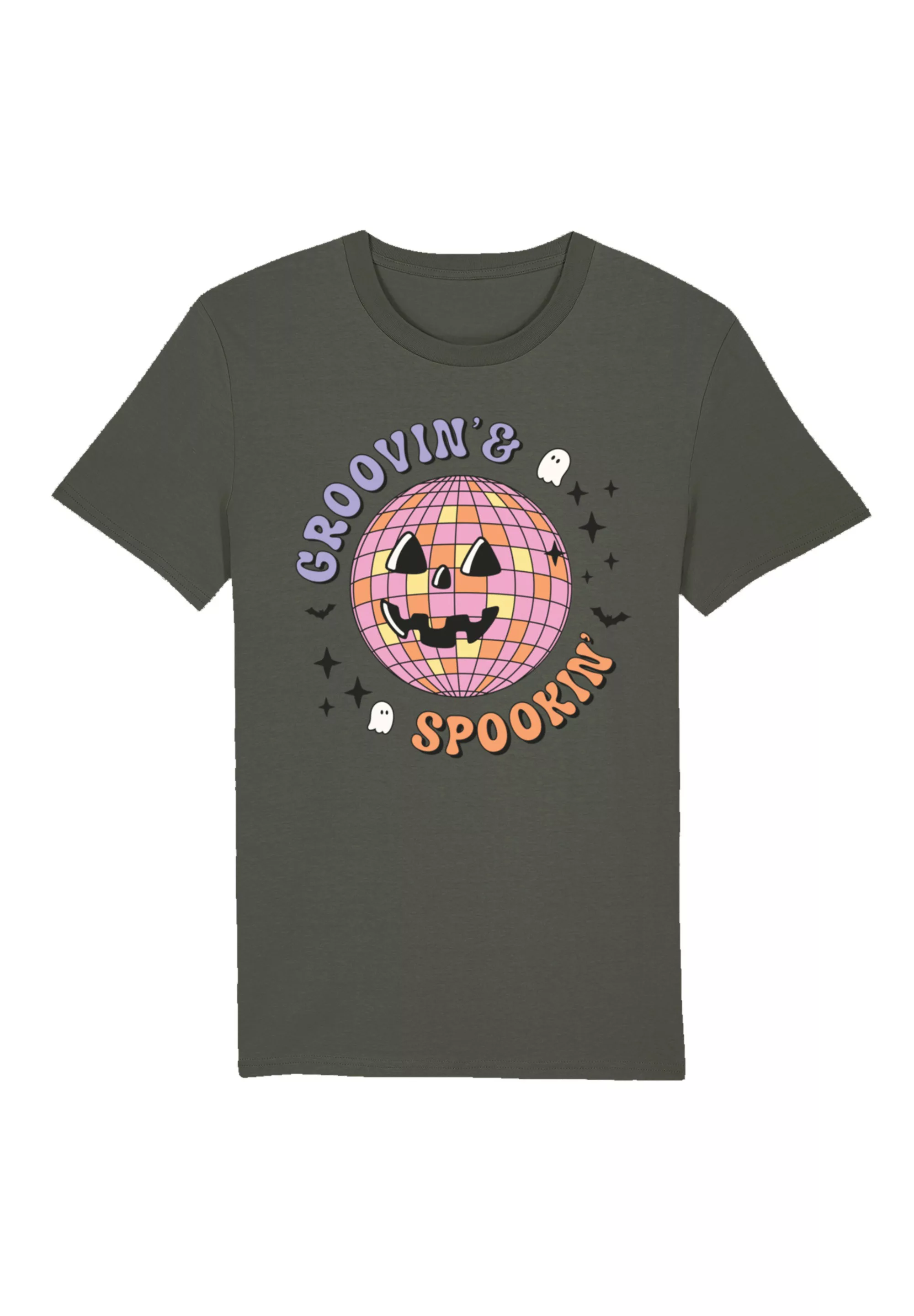 F4NT4STIC T-Shirt "Retro Halloween Groovin and spookin Disco ball", Premium günstig online kaufen