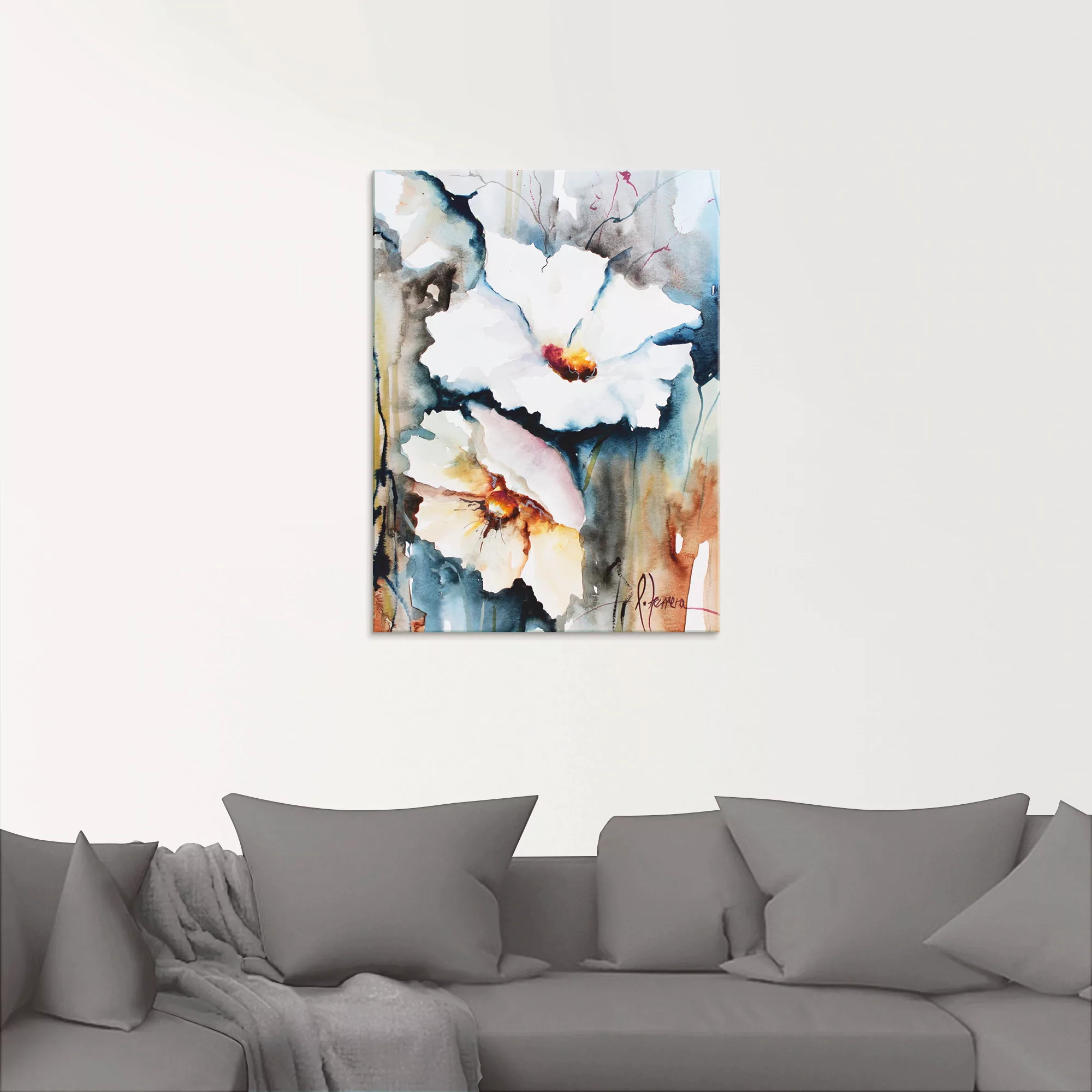 Artland Glasbild "Aquasblüten II", Blumen, (1 St.) günstig online kaufen
