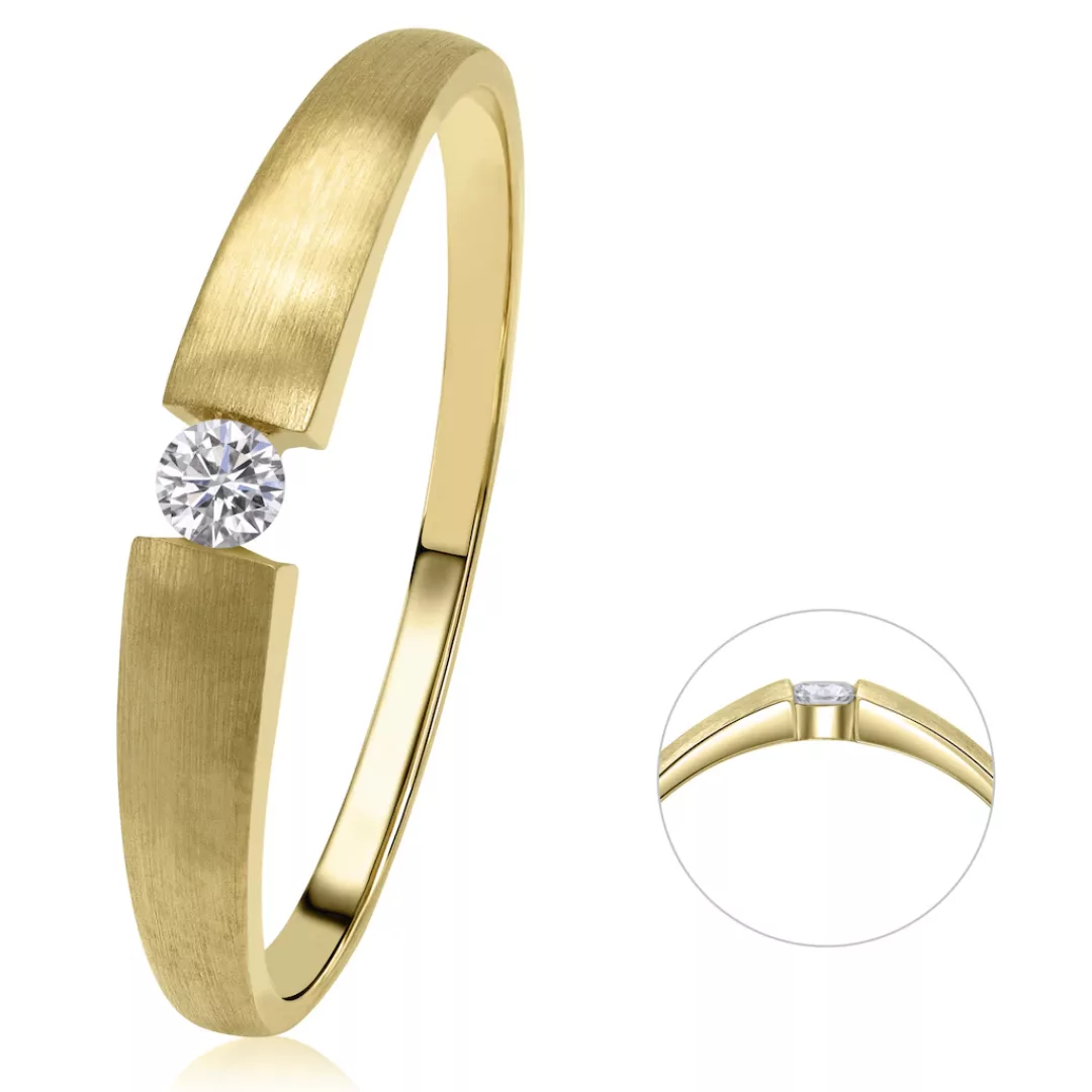 ONE ELEMENT Diamantring "0,07 ct Diamant Brillant Ring aus 585 Gelbgold", D günstig online kaufen