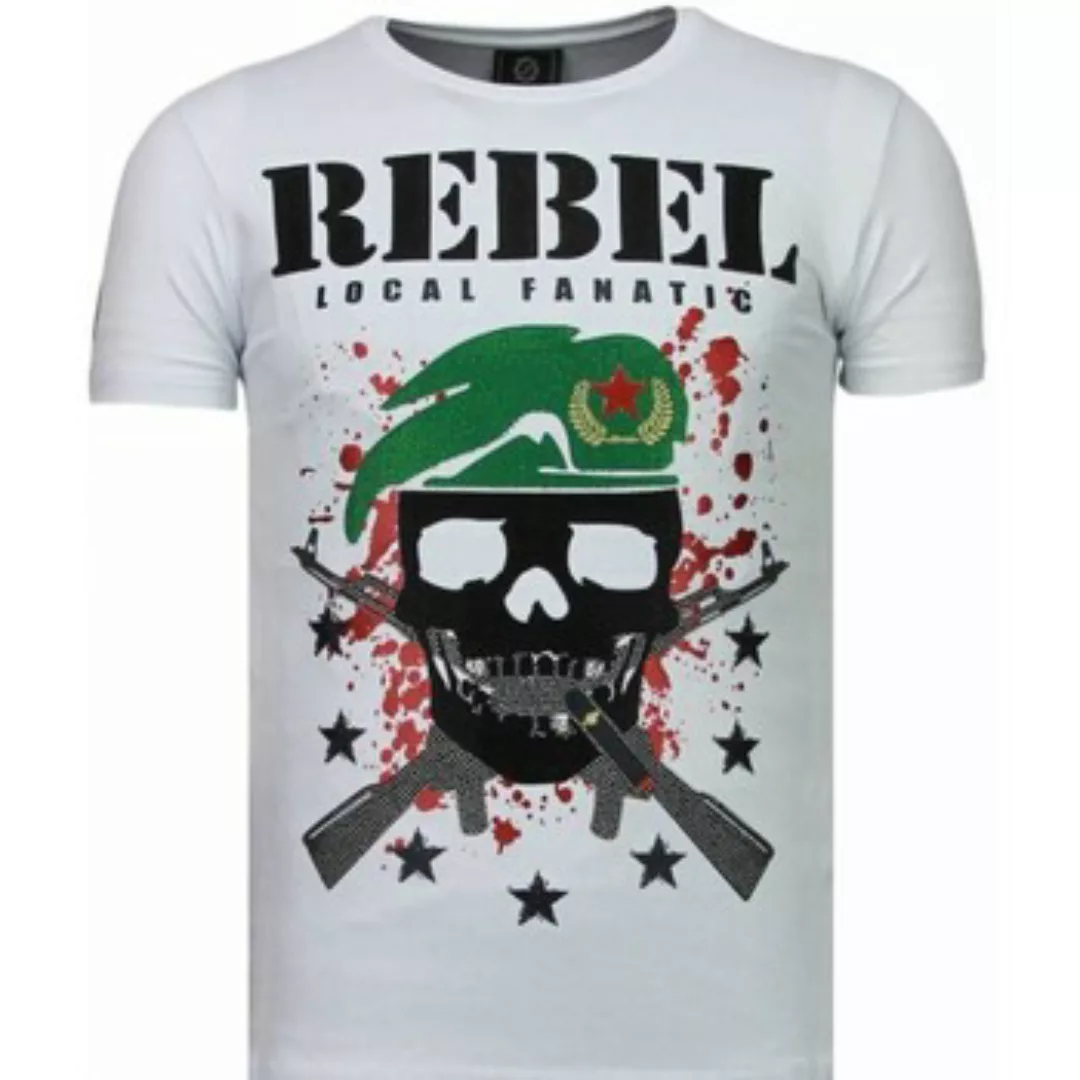 Local Fanatic  T-Shirt Skull Rebel Strass günstig online kaufen
