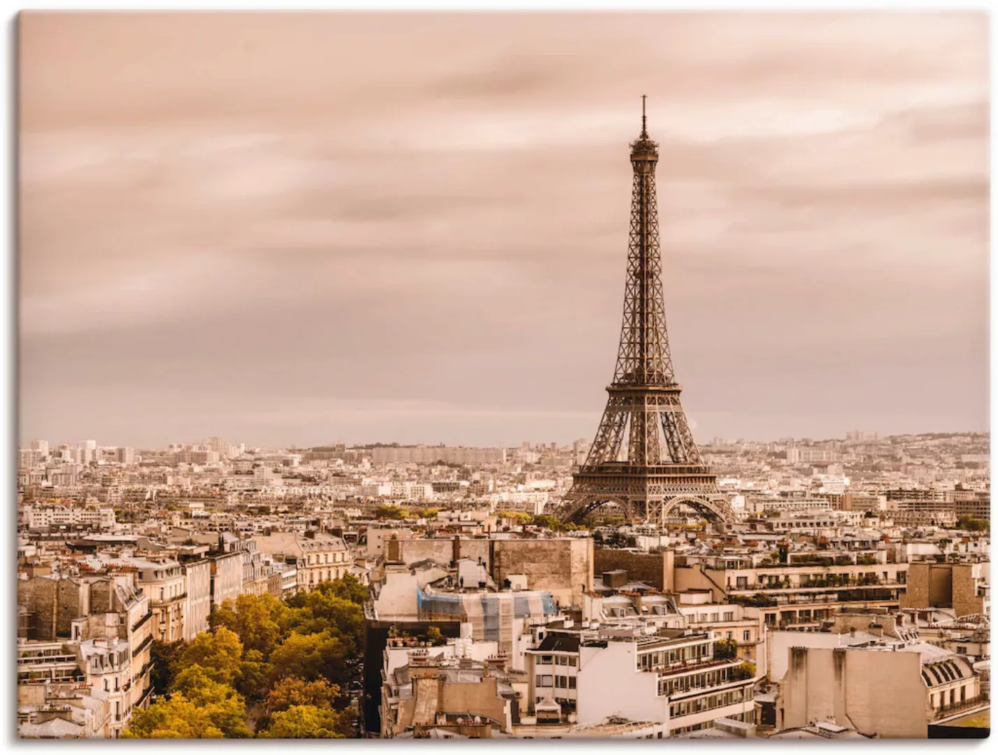 Artland Wandbild "Paris Eiffelturm I", Frankreich, (1 St.) günstig online kaufen