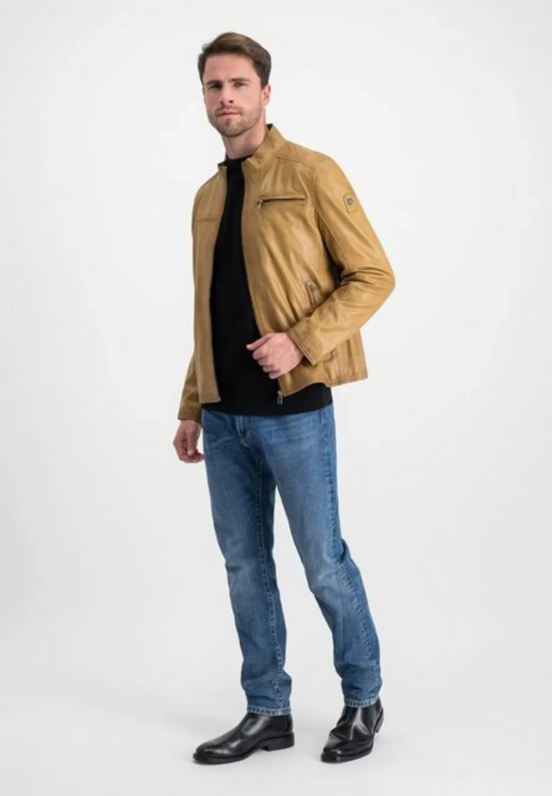 Milestone Lederjacke MS-Marco Herrenjacke aus softem Lammnappa Leder günstig online kaufen