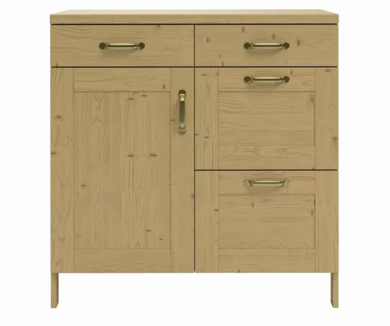 Home affaire Unterschrank Alba (1-St) Breite 85 cm, Kiefer massiv, 4 Schubk günstig online kaufen