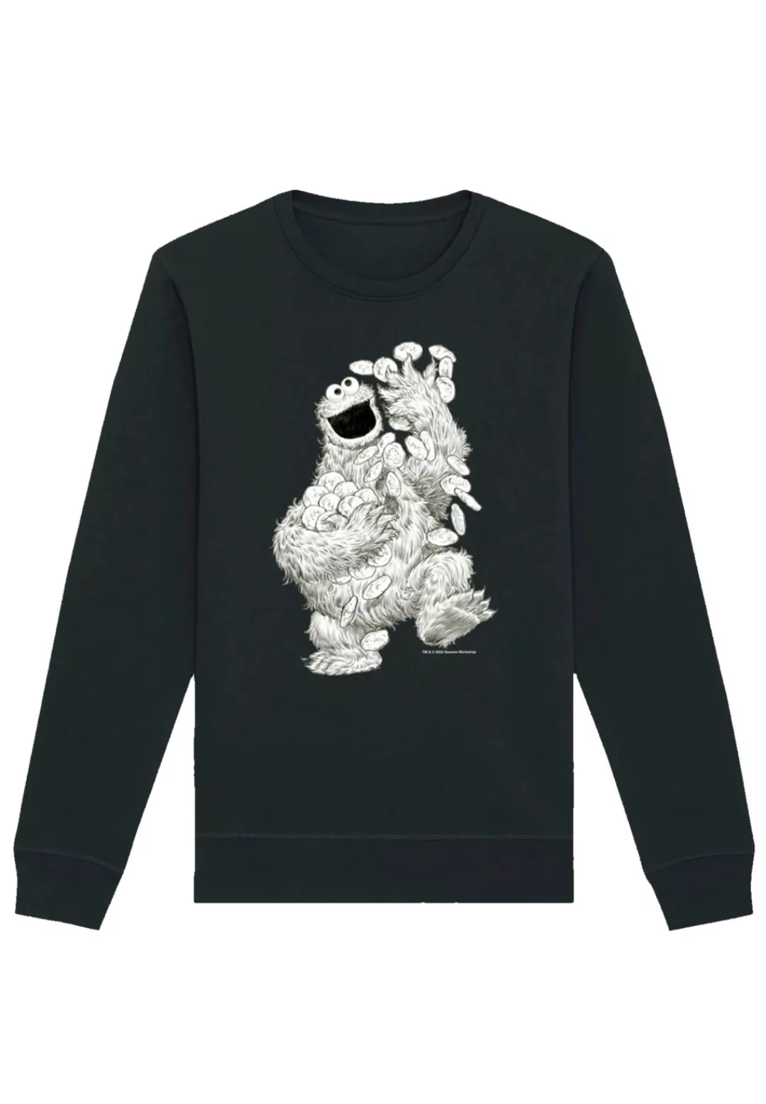 F4NT4STIC Sweatshirt "Sesamstraße Cookie Monster Pencil Drawing", Premium Q günstig online kaufen