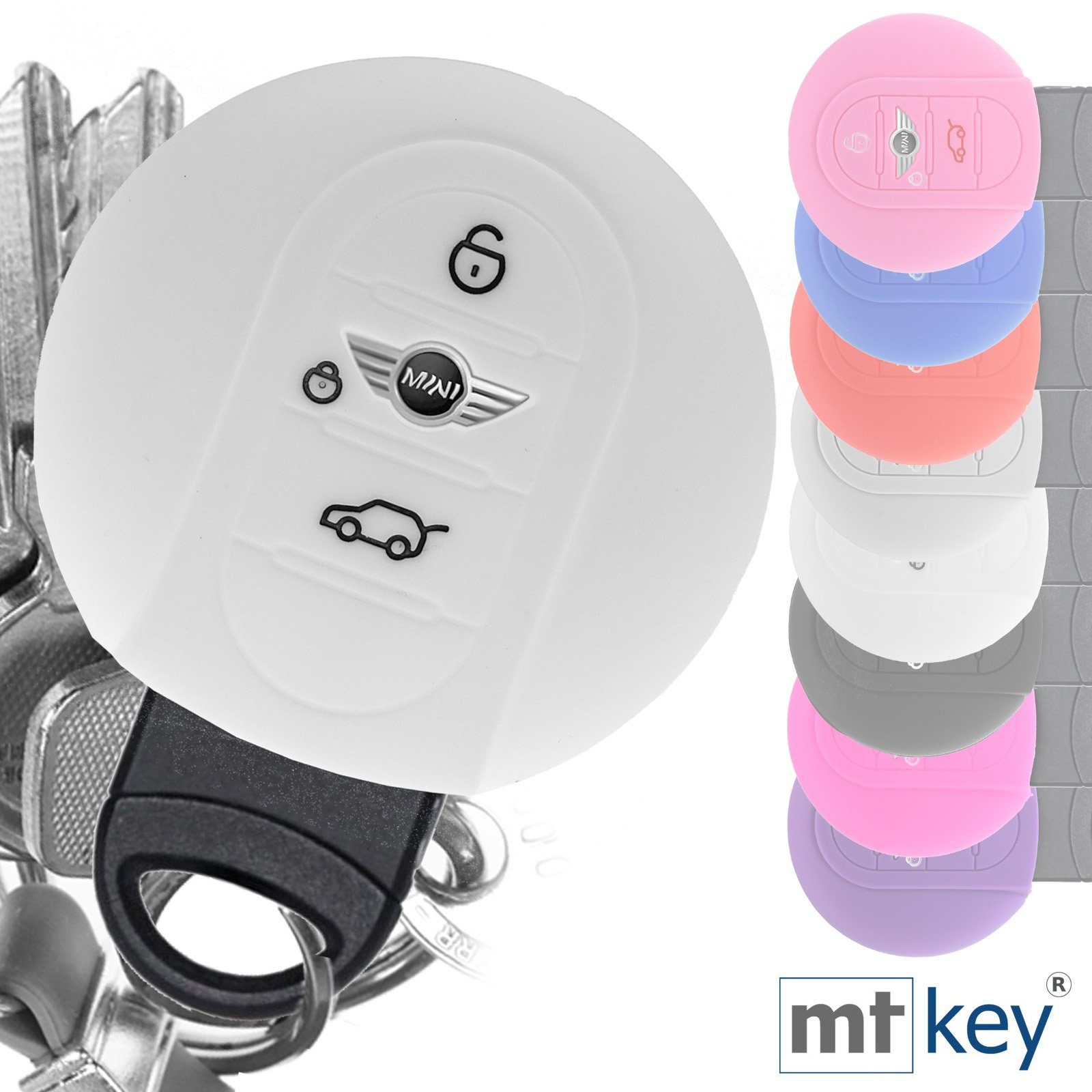 mt-key Schlüsseltasche Autoschlüssel Softcase Silikon Schutzhülle günstig online kaufen