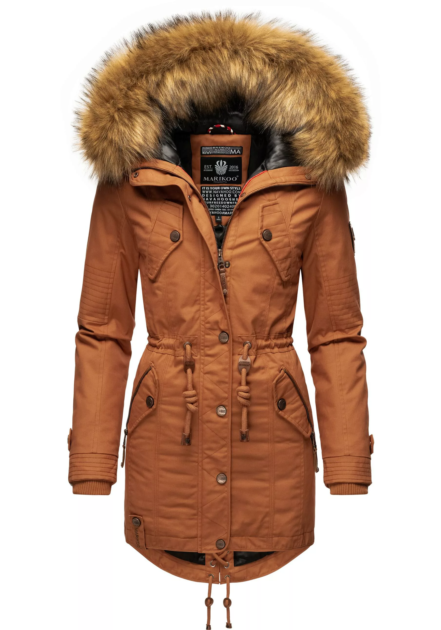 Marikoo Wintermantel La Viva Prc stylischer Winterparka mit abnehmbarem Kun günstig online kaufen