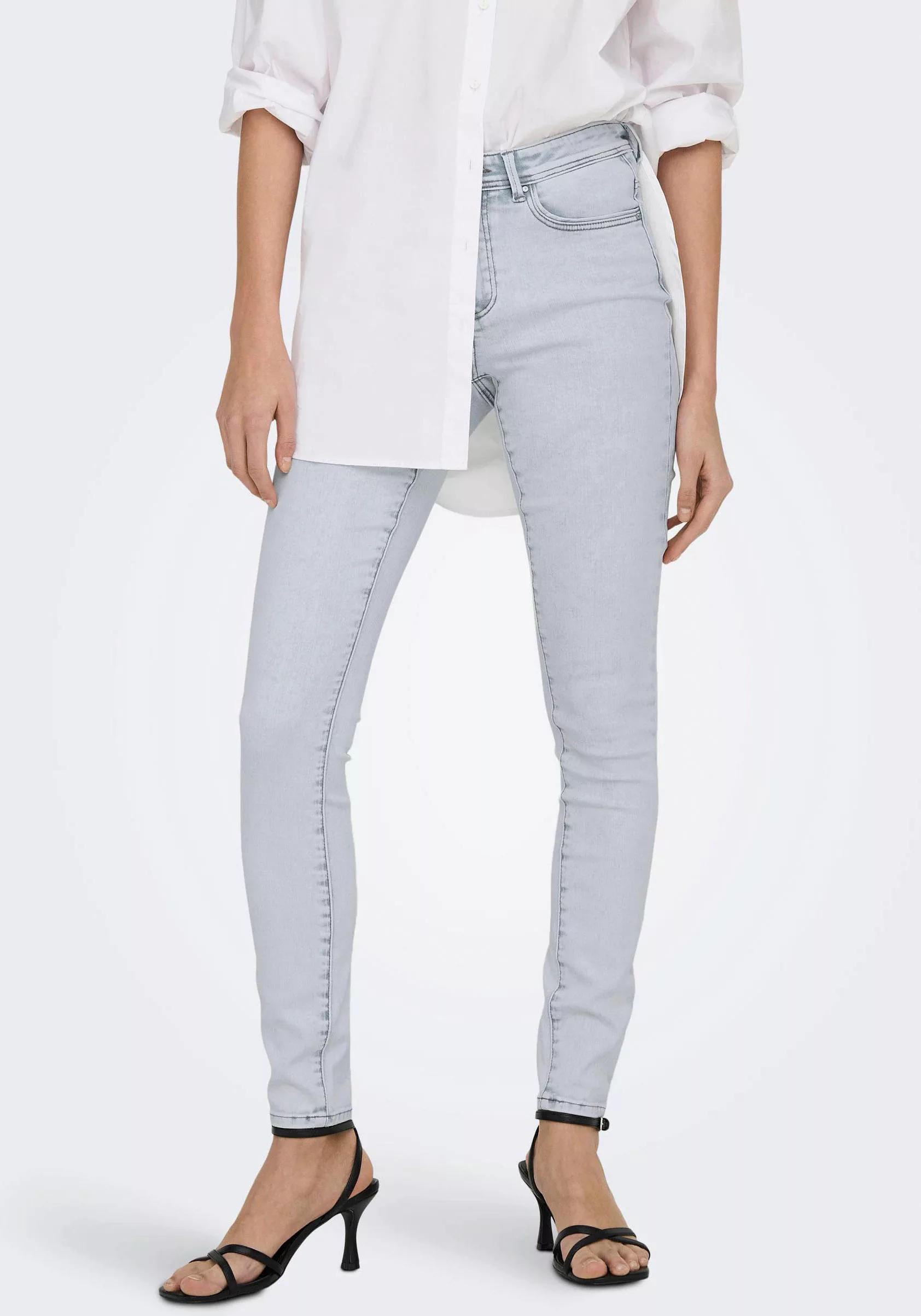 ONLY Skinny-fit-Jeans "ONLWAUW MID SKINNY DEST BJ692" günstig online kaufen