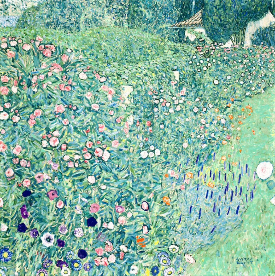Poster / Leinwandbild - Gustav Klimt: Italienische Gartenlandschaft günstig online kaufen