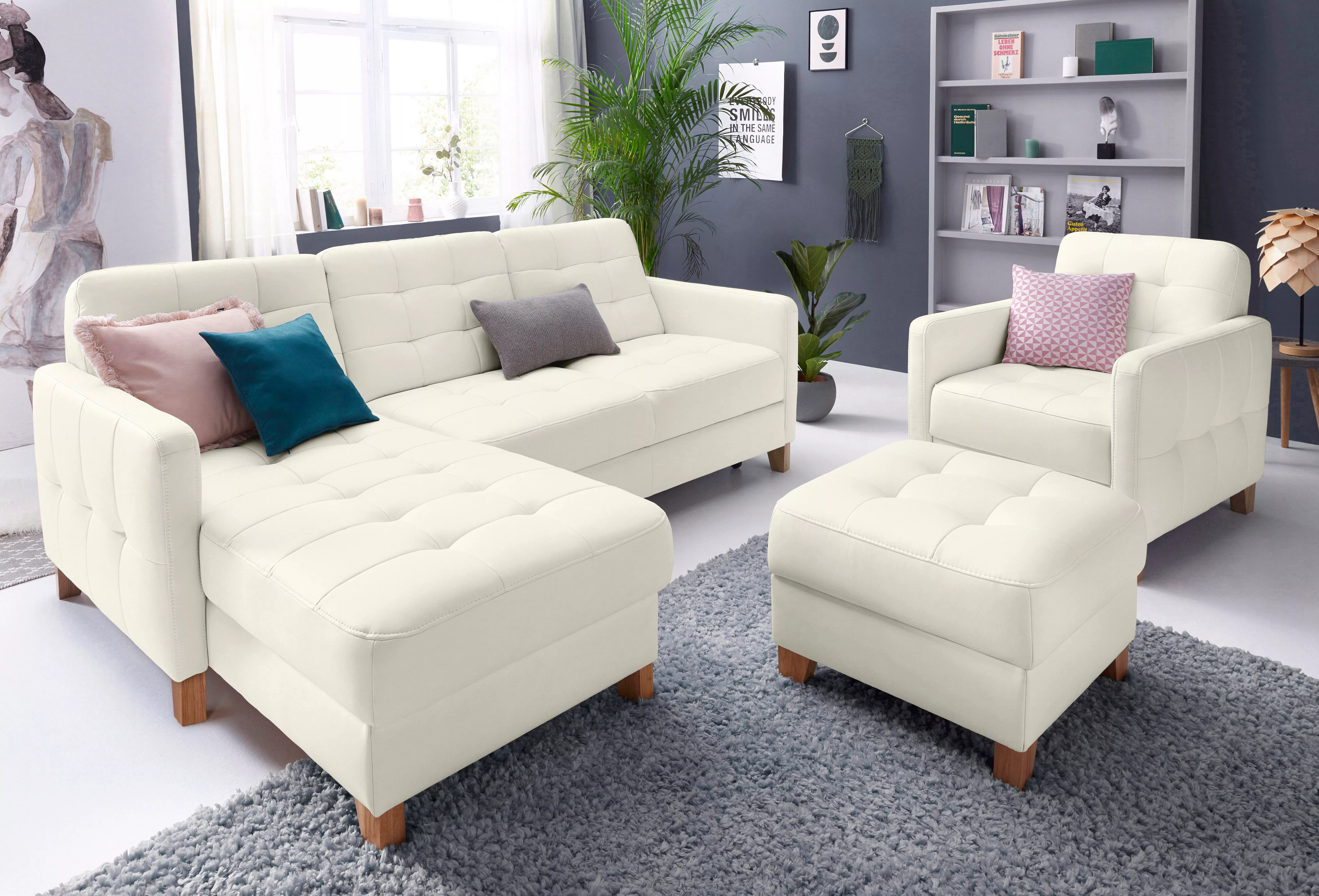exxpo - sofa fashion Ecksofa »Elio, L-Form«, wahlweise mit Bettfunktion günstig online kaufen