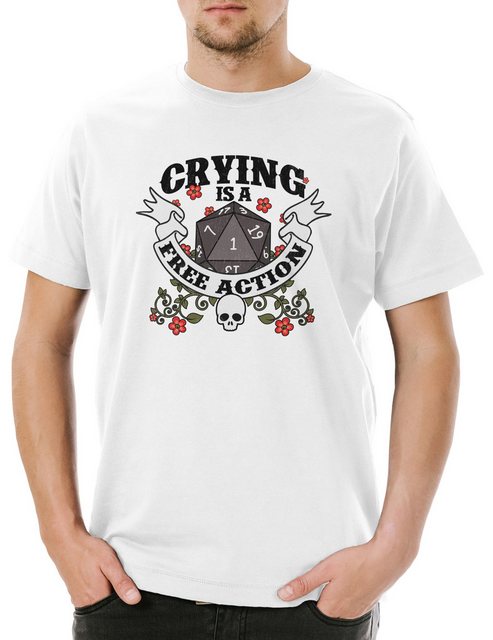 Urban Backwoods Print-Shirt RPG Crying Is A Free Action Herren T-Shirt Dice günstig online kaufen