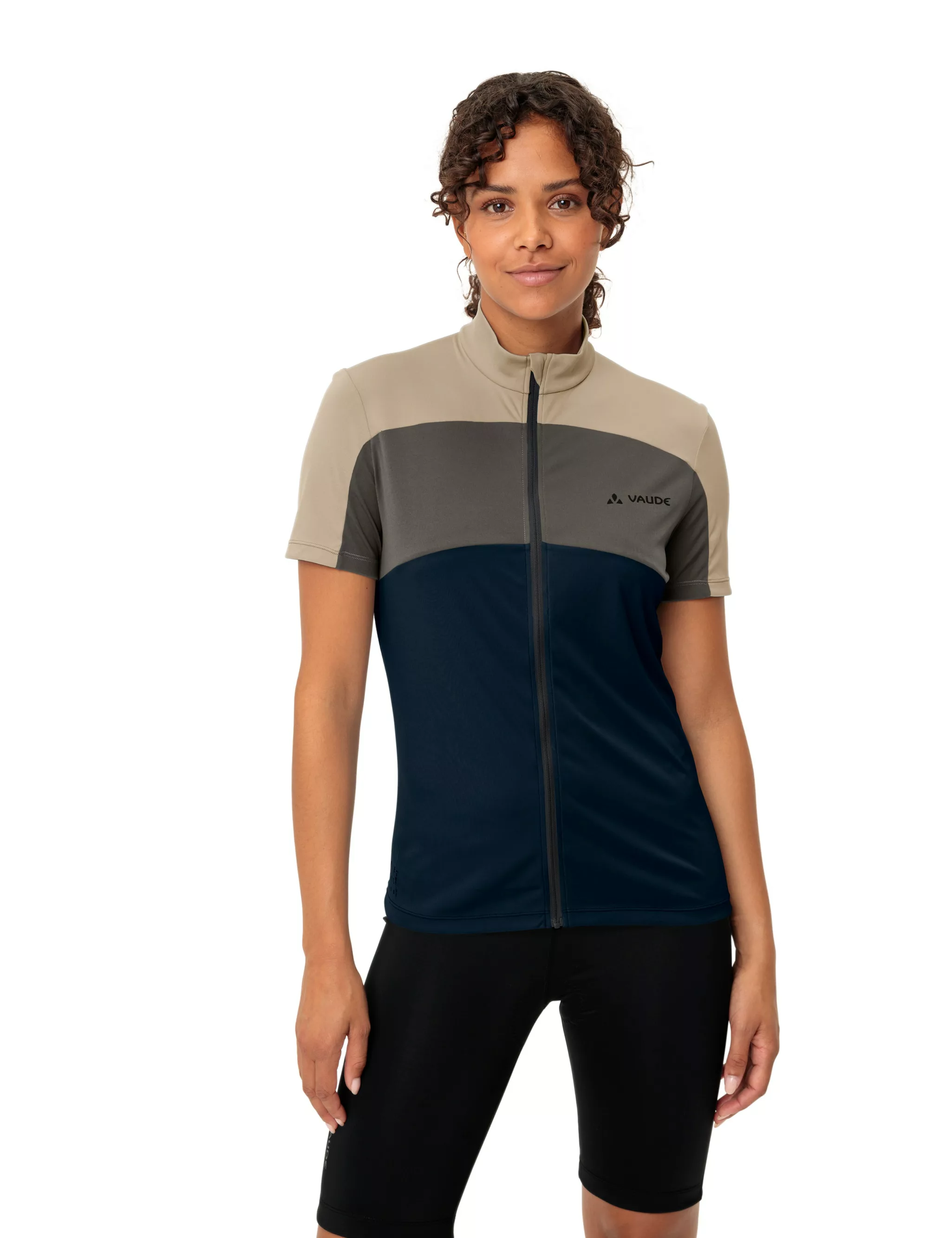 VAUDE Radtrikot "WOMENS MATERA FZ TRICOT", Colorblocking günstig online kaufen