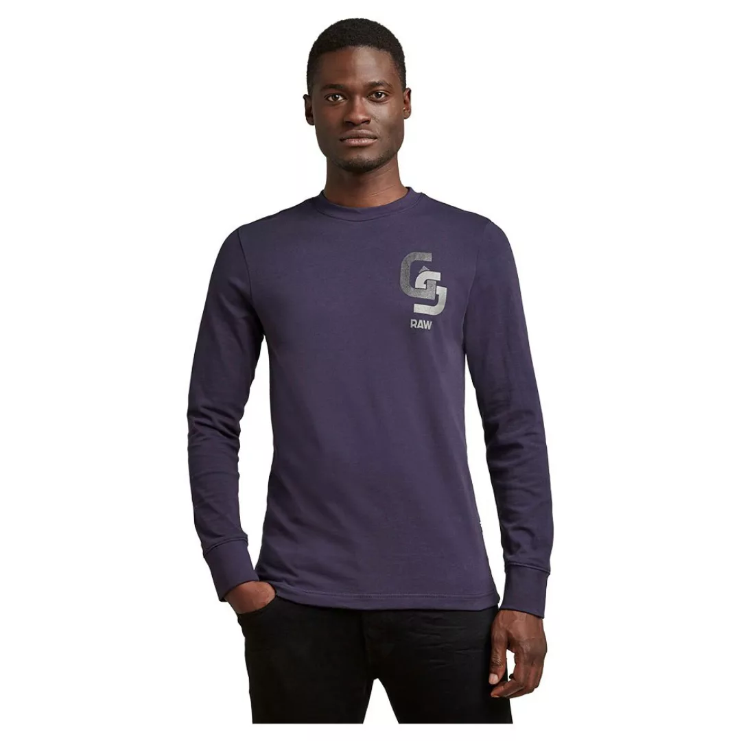 G-star Cheslogo Langarm-t-shirt M Sartho Blue günstig online kaufen