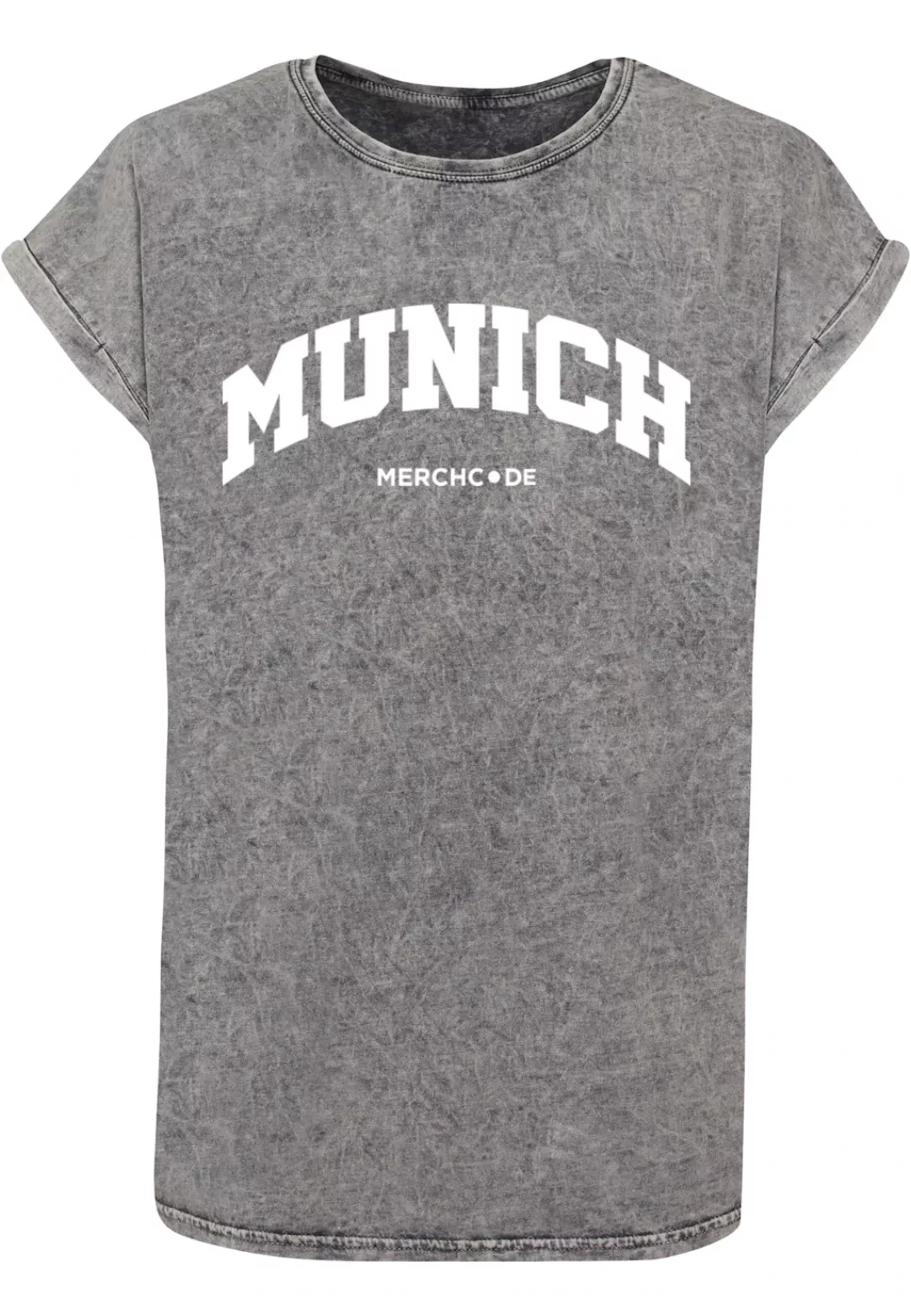 Merchcode T-Shirt "Merchcode Damen Ladies Munich Wording - Acid Washed T-Sh günstig online kaufen