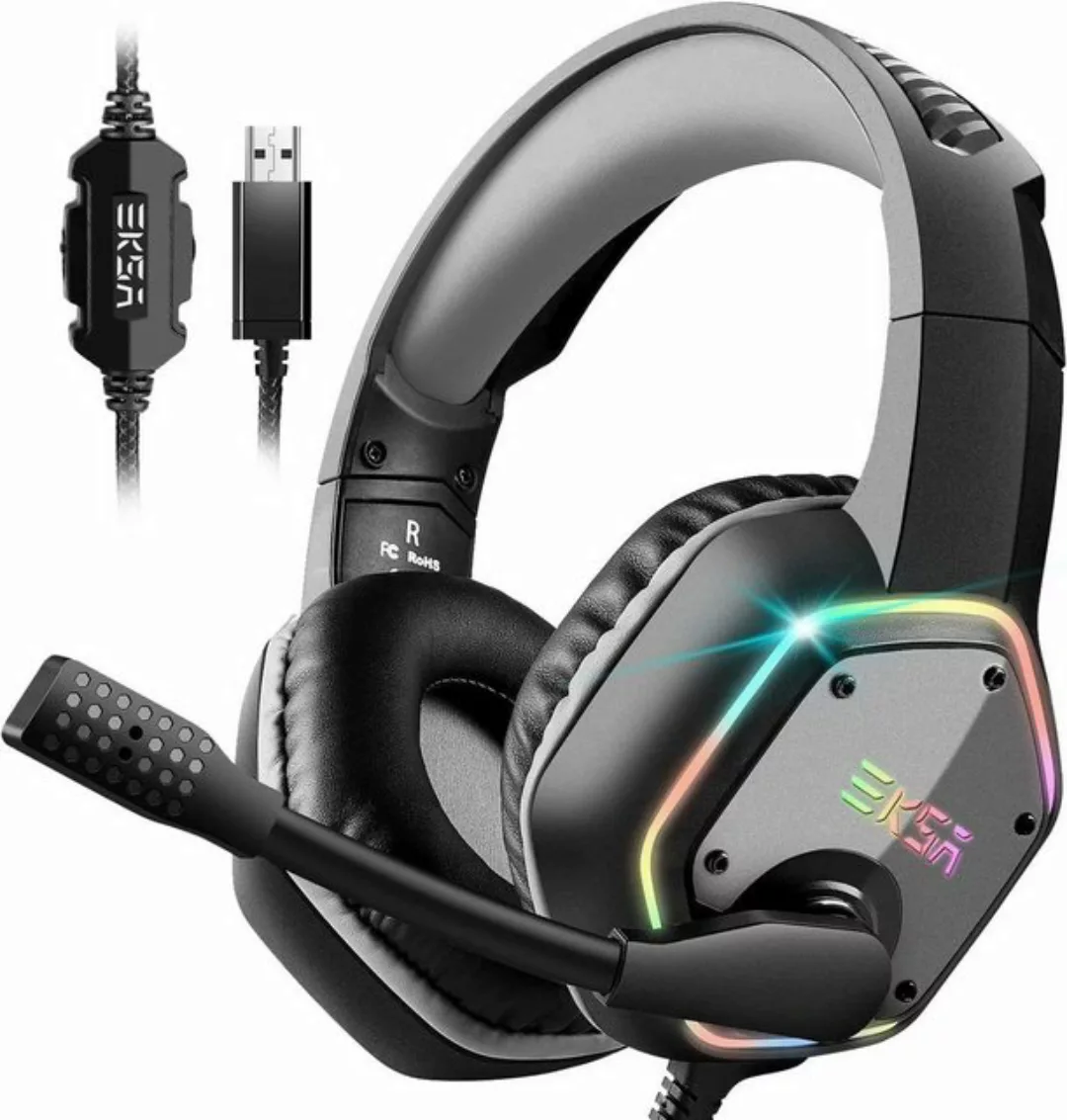 EKSA Gaming-Headset (RGB-Beleuchtung für cooles Erscheinungsbild, PC Gaming günstig online kaufen