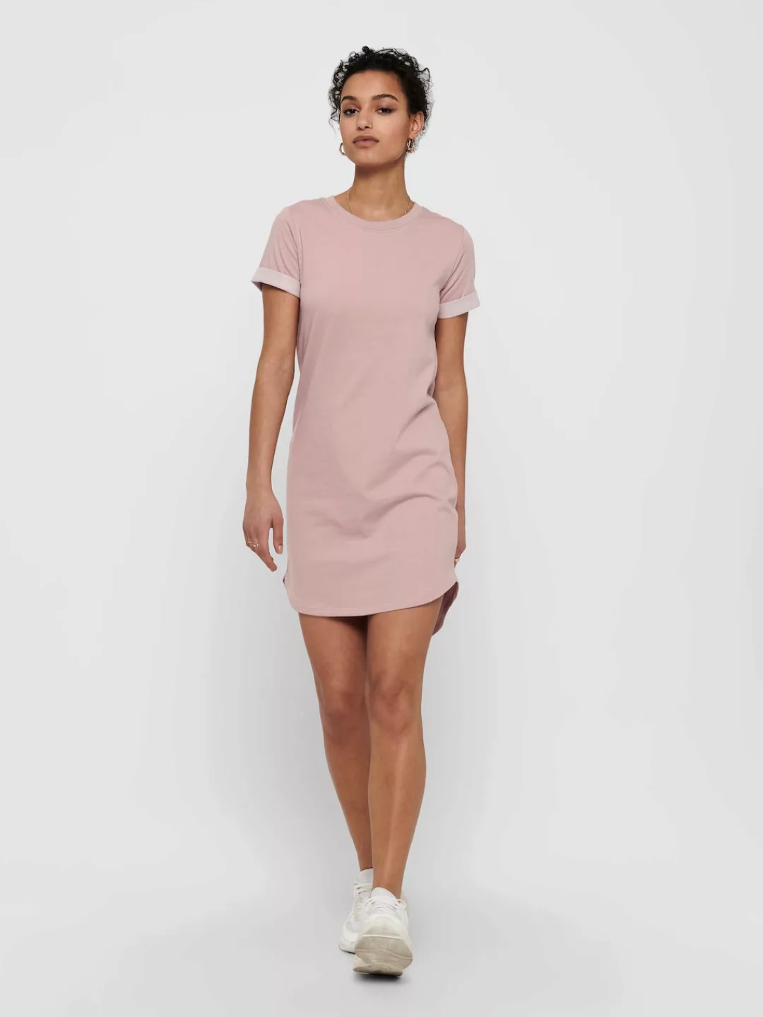 JDY – Mini-T-Shirt-Kleid in Rosa günstig online kaufen