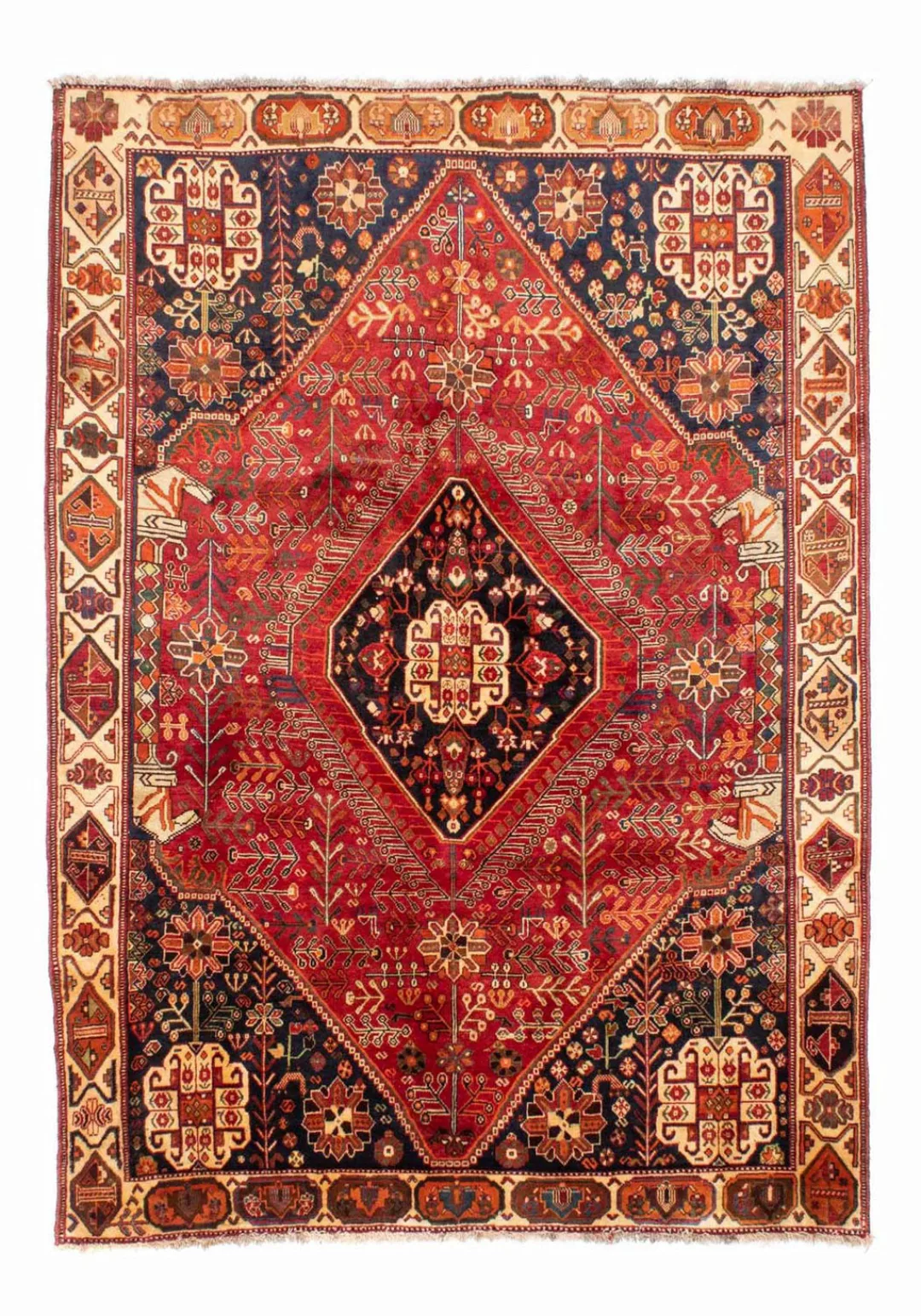 morgenland Wollteppich »Shiraz Medaillon Rosso 270 x 190 cm«, rechteckig, U günstig online kaufen