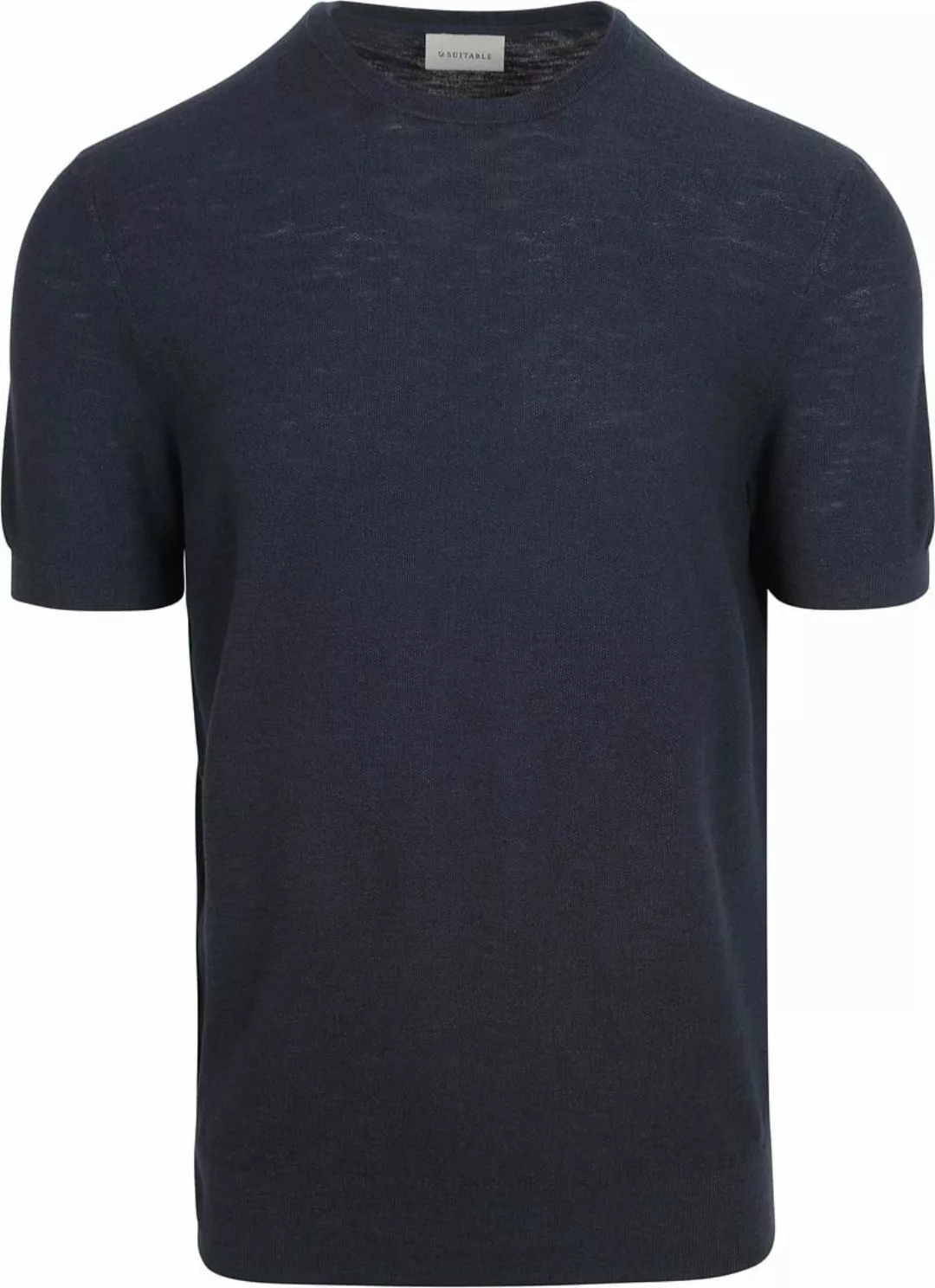 Suitable Piqué T-shirt Leinen Navy - Größe L günstig online kaufen