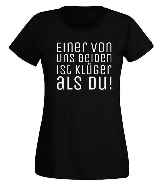 G-graphics T-Shirt Damen T-Shirt - Einer von uns beiden ist klüger als Du! günstig online kaufen