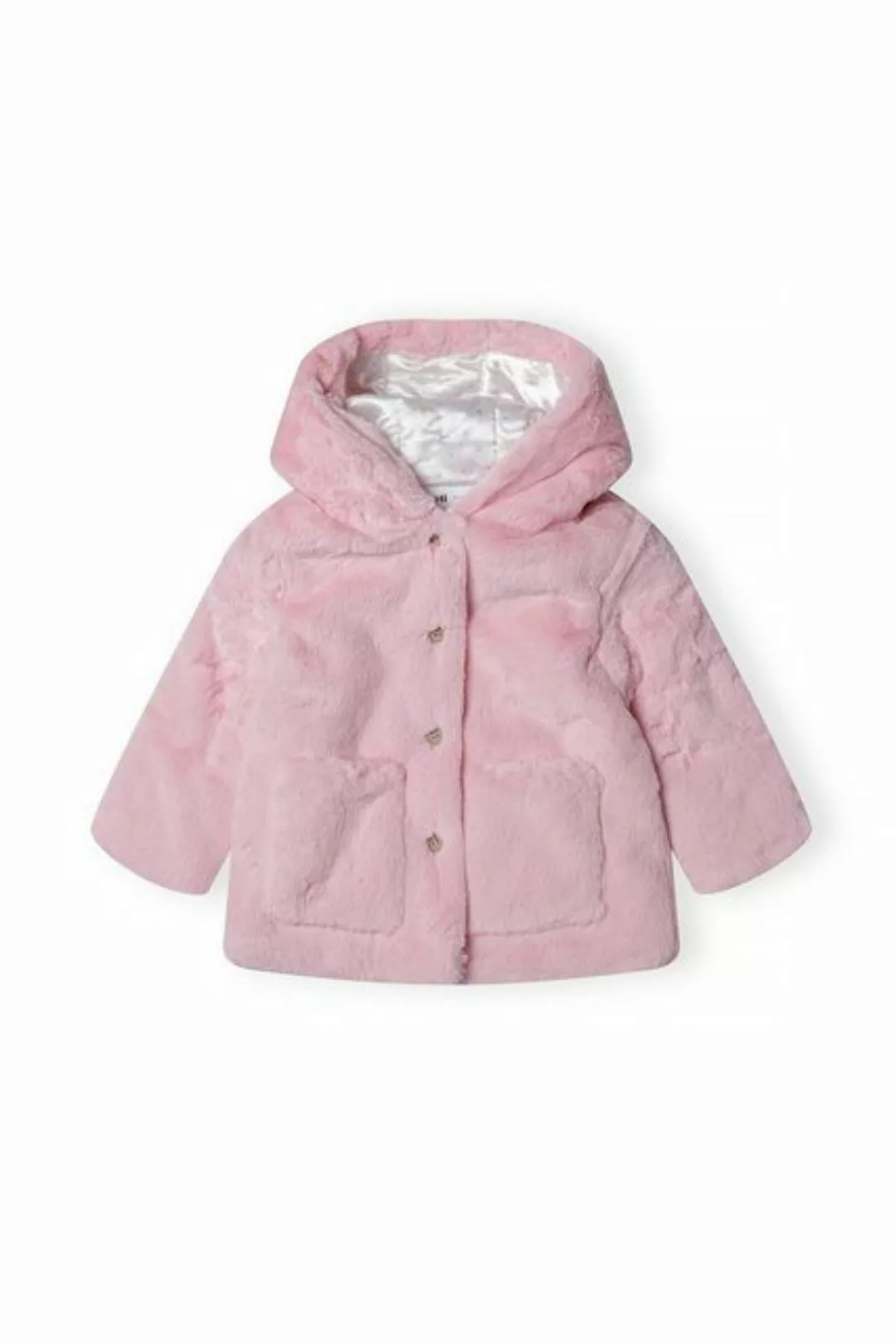 MINOTI Fellimitatjacke mit Kapuze (3m-3y) günstig online kaufen