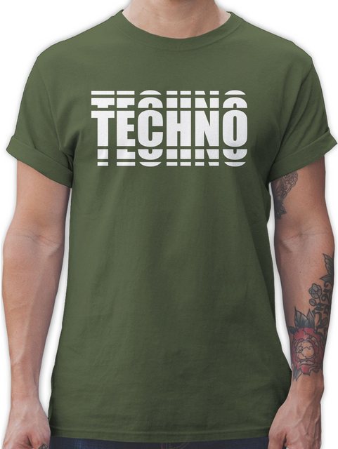 Shirtracer T-Shirt Techno Festival Outfit Geschenk Musik Disco Party Techno günstig online kaufen