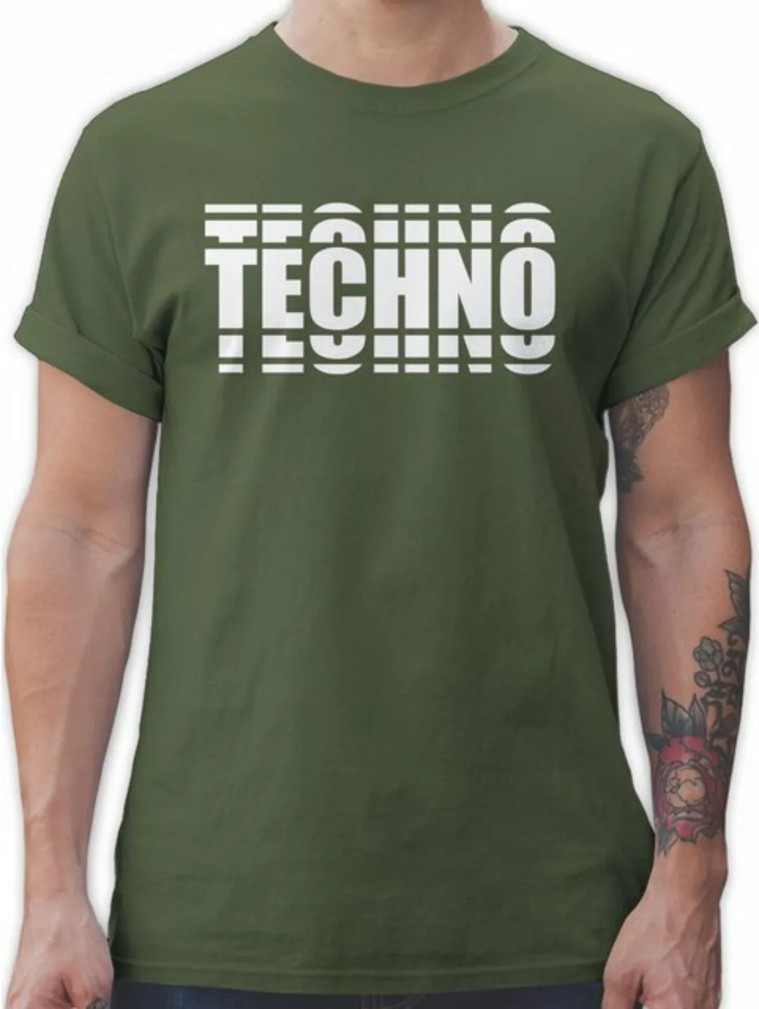 Shirtracer T-Shirt Techno Festival Outfit Geschenk Musik Disco Party Techno günstig online kaufen