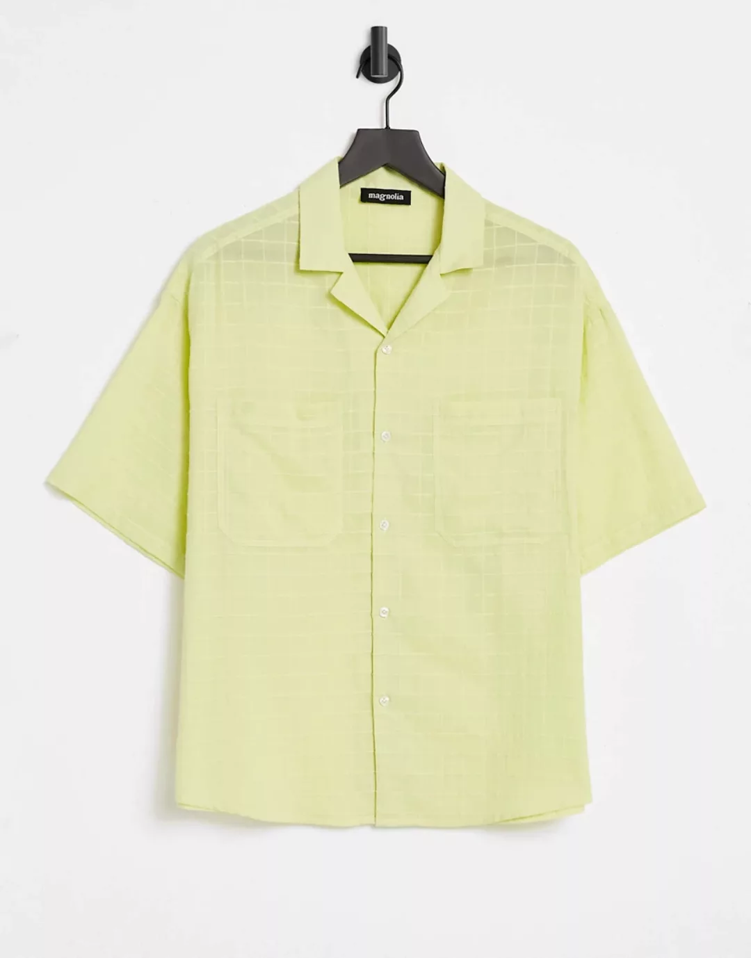ASOS DESIGN – Kastiges, legeres, transparentes Oversize-Strandhemd in Zitro günstig online kaufen